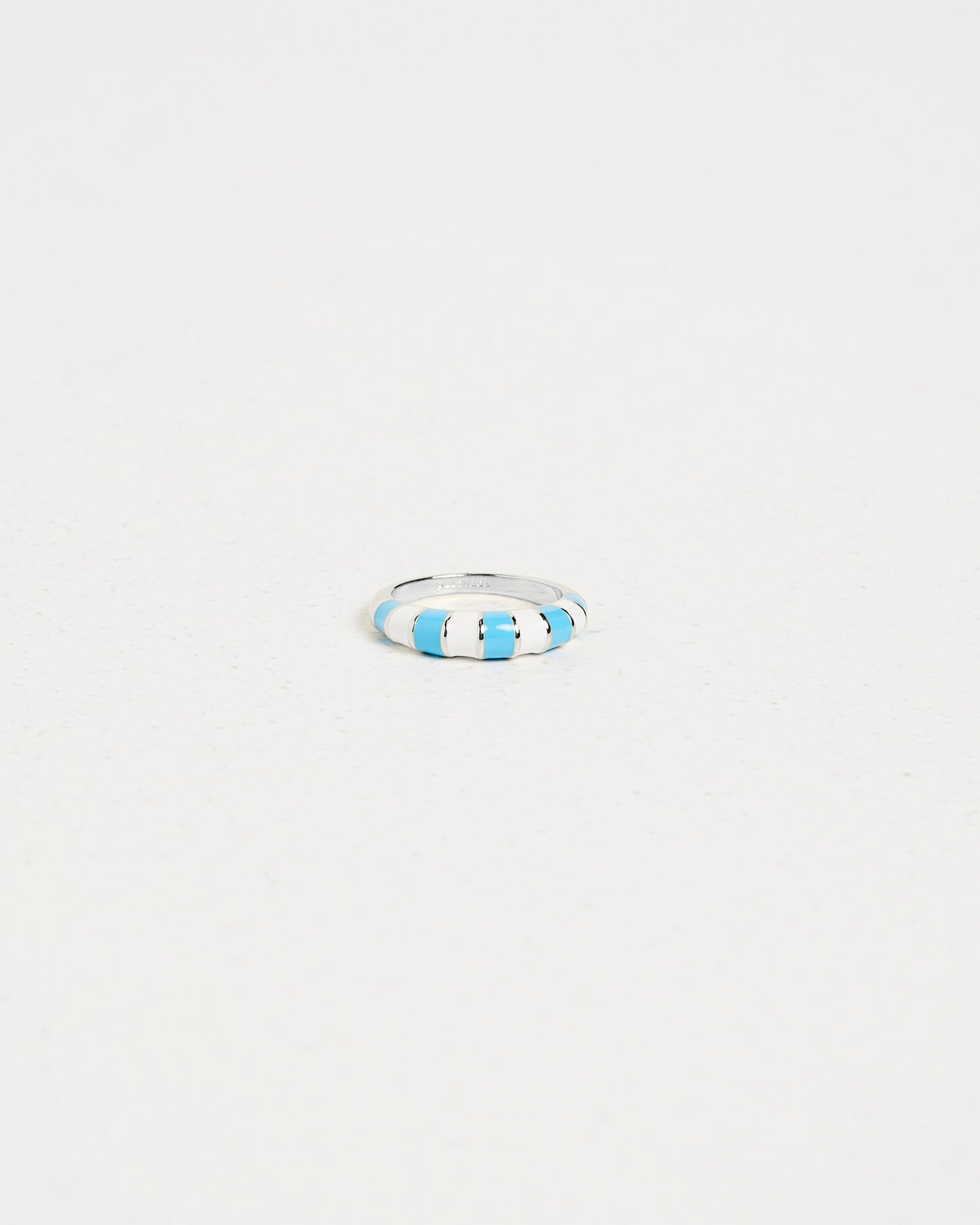 Striped Enamel Gold Ring