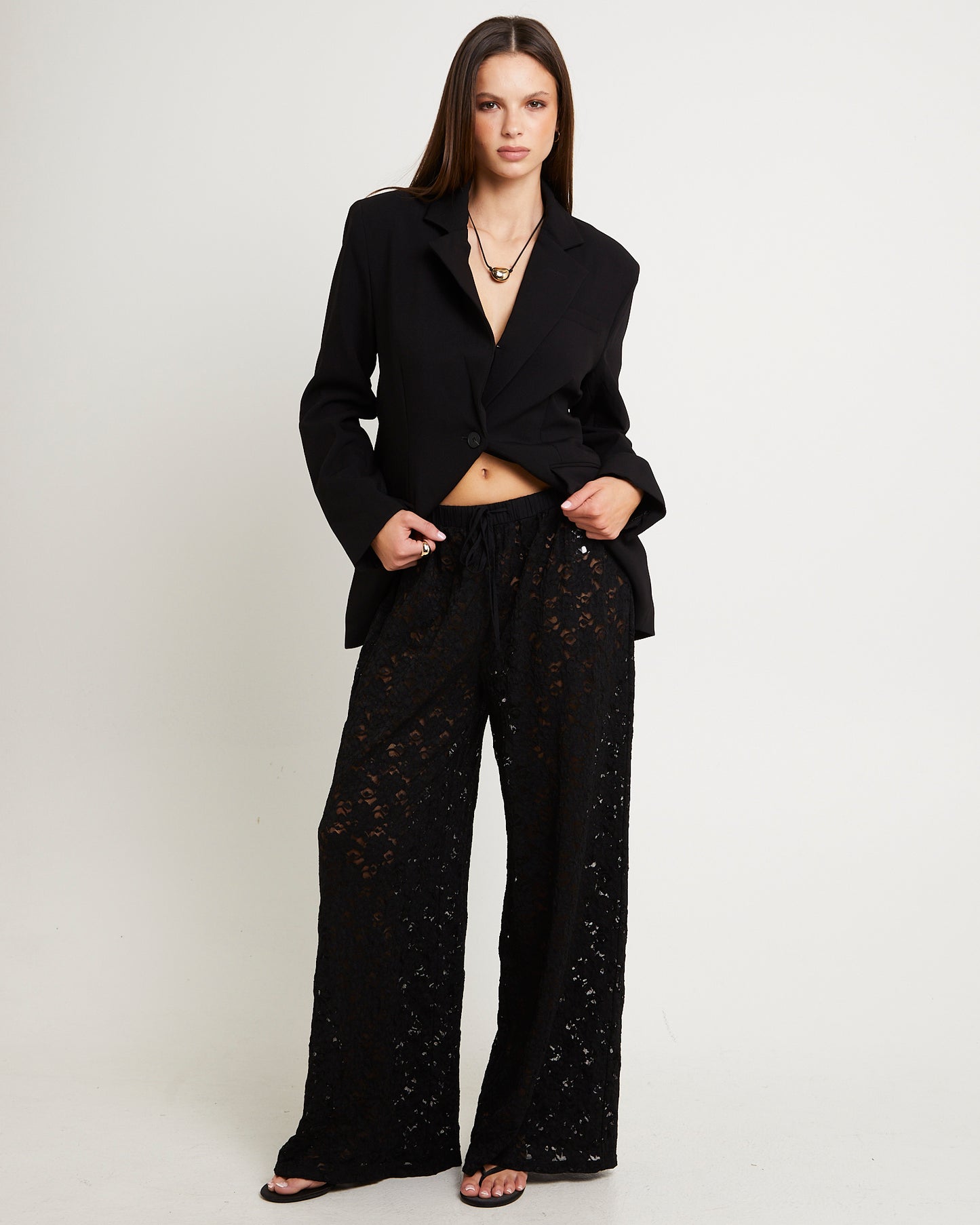 Jasmine Lace Relaxed Pants