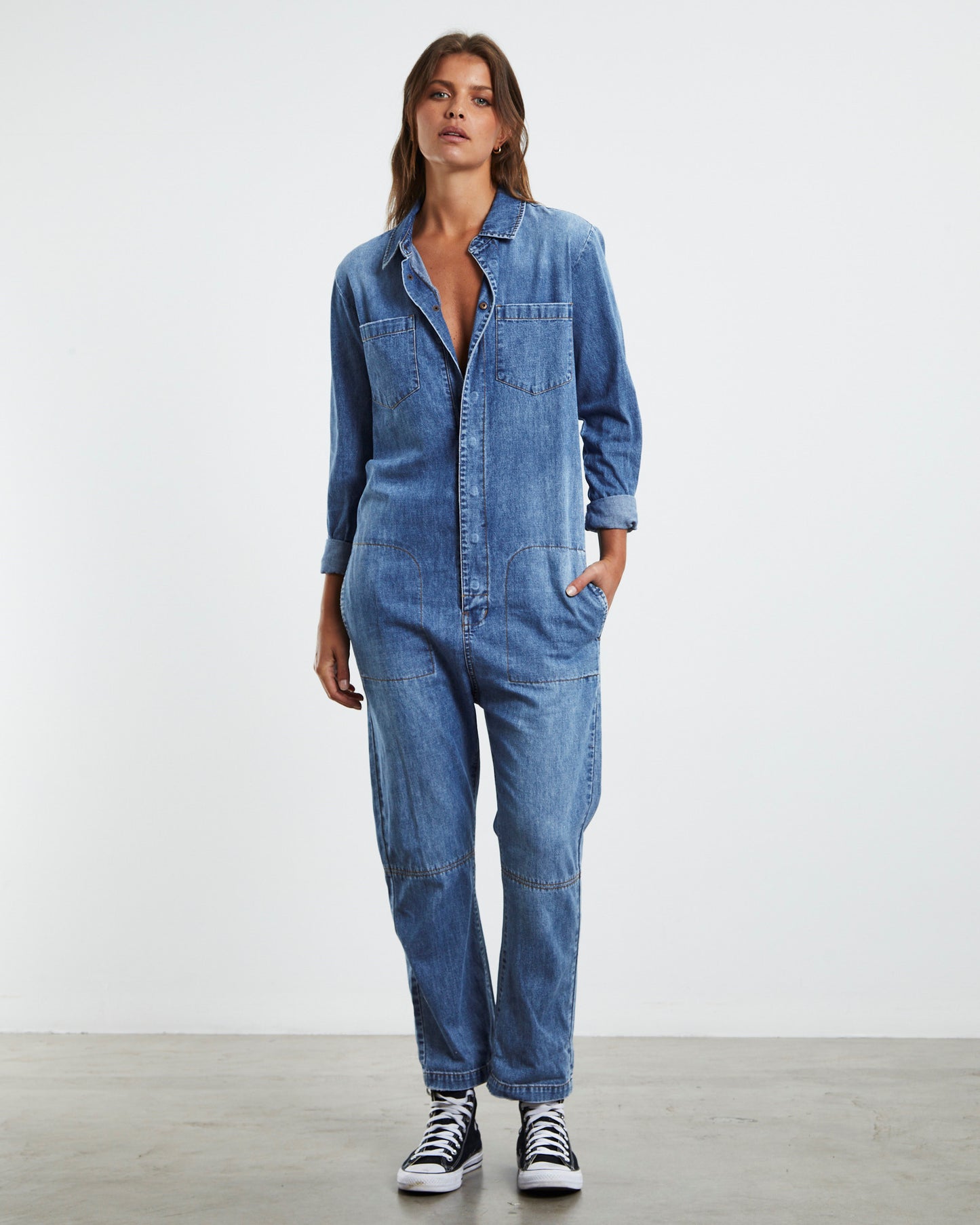 Paradise Utility Jumpsuit Pacifica Blue