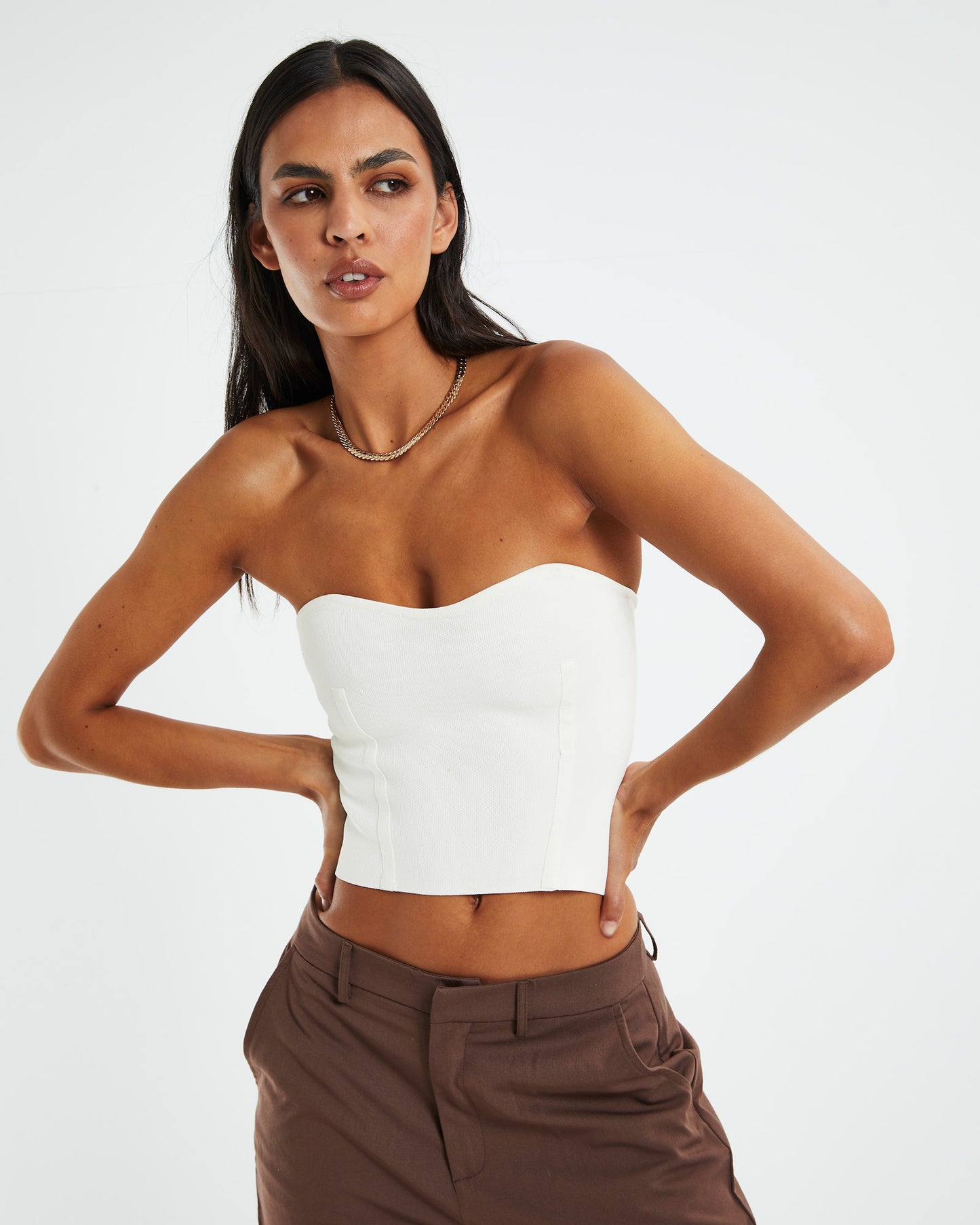 Faye Compact Knit Corset Butter