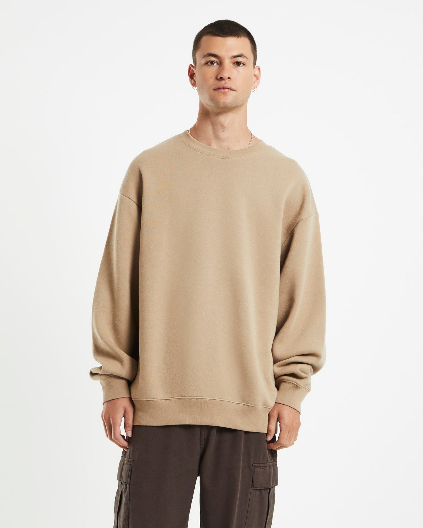 Crew Neck Jumper Tan