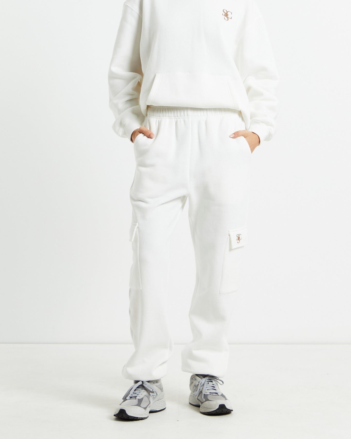 Dom Fleece Track Pants White