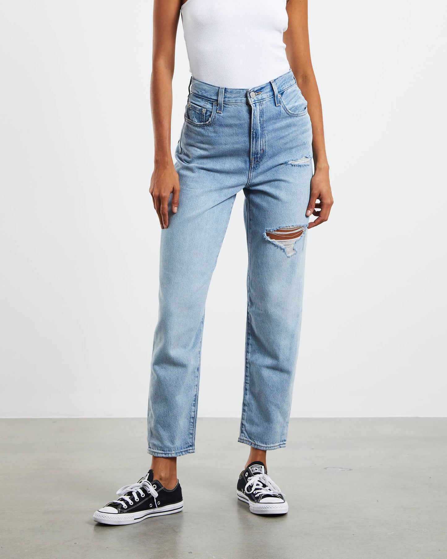 High Loose Taper Jeans Here To Stay Blue