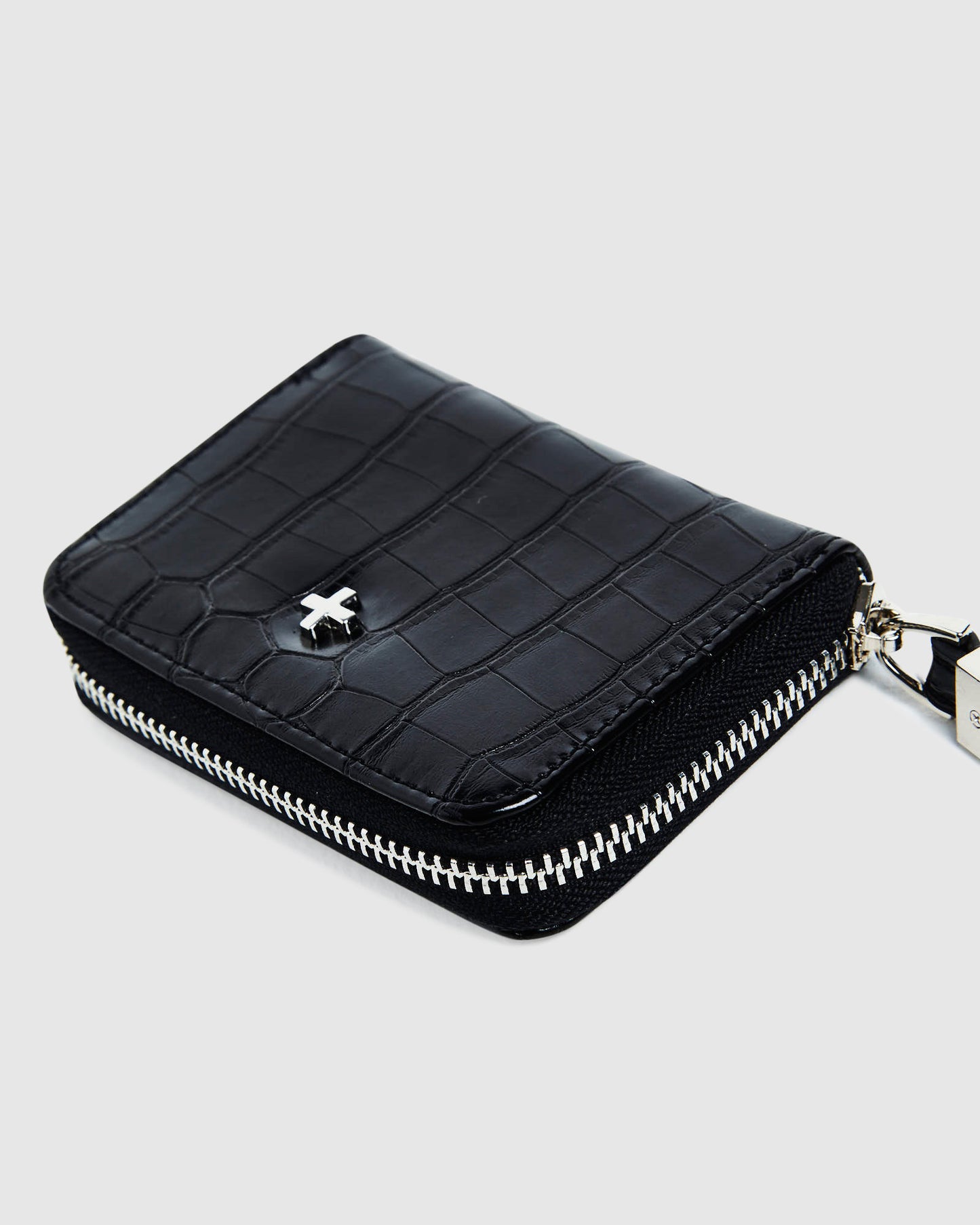 Beckett Wallet Black Croc