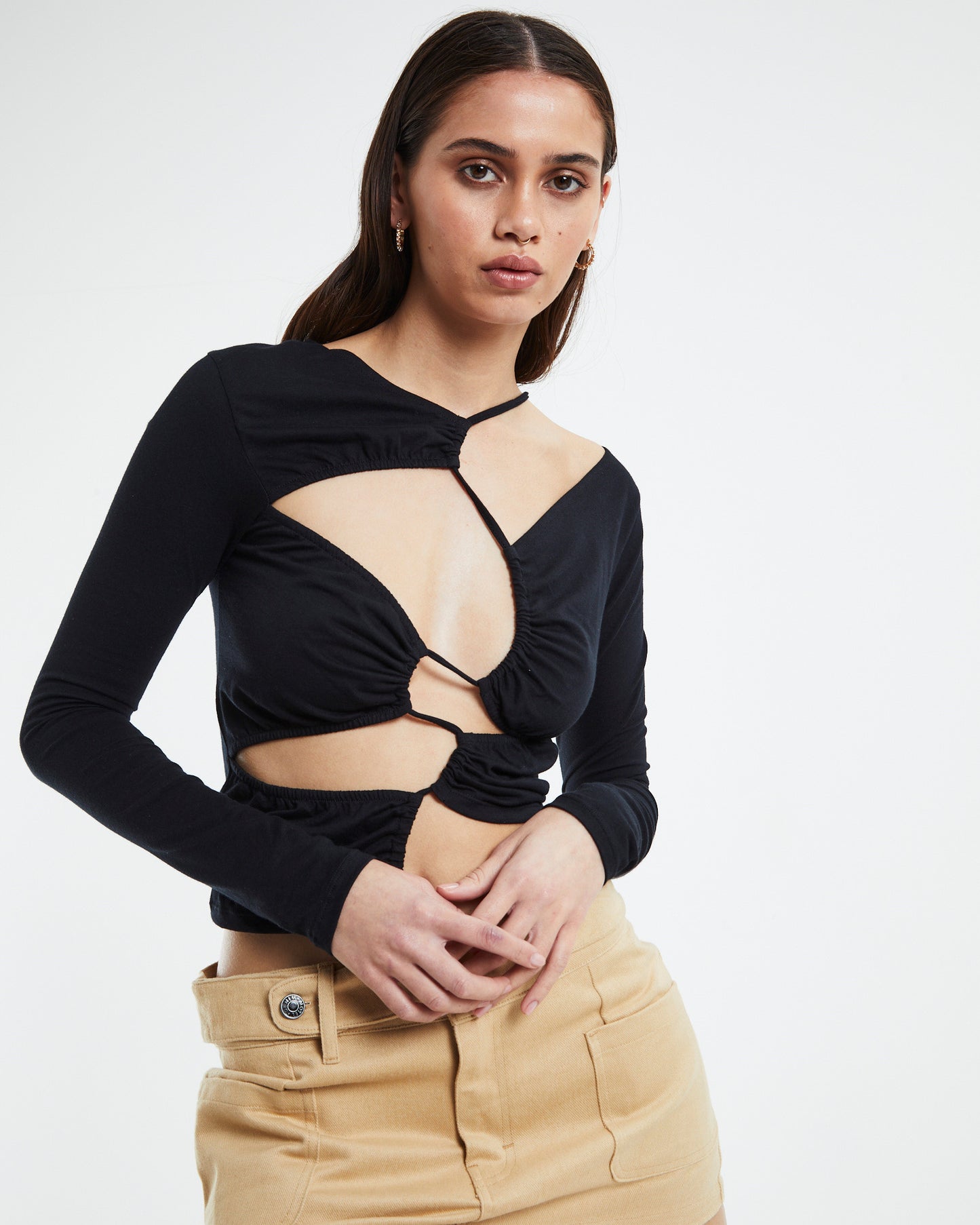 Rajina Top Lycra Black