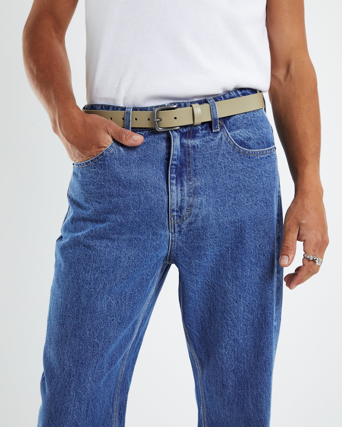 Everyday Leather Belt Beige