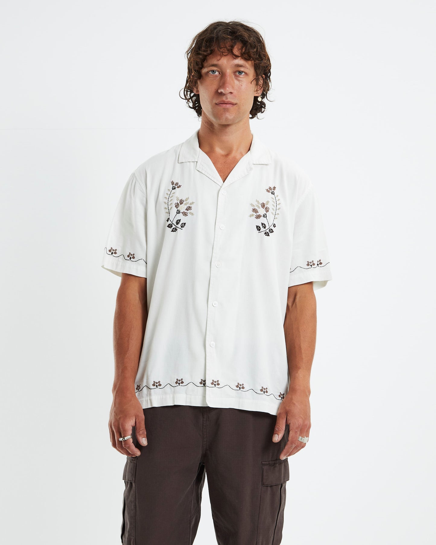 Natives Short Sleeve Resort Shirt Off White
