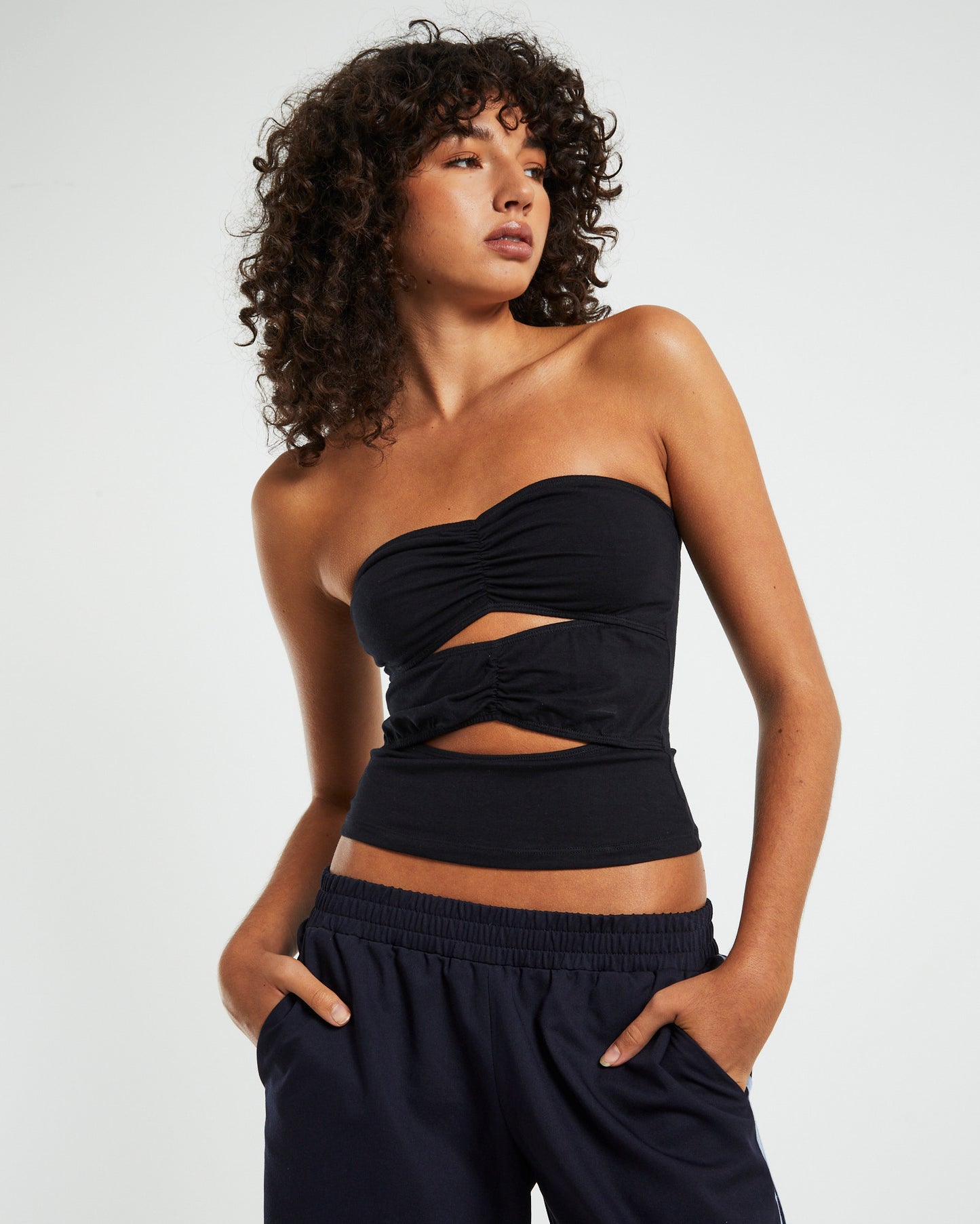 Dayu Crop Top Black