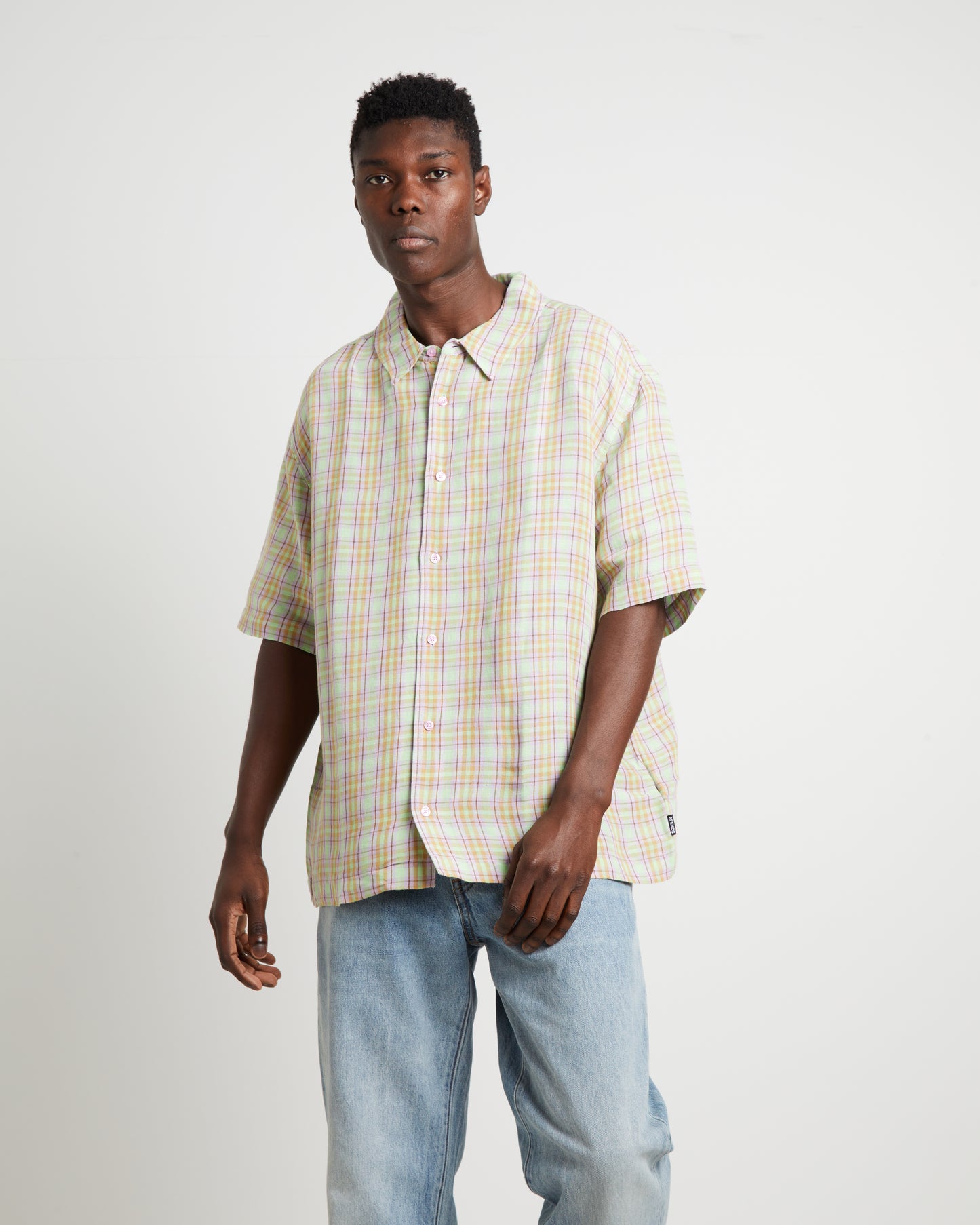 Kali Hemp Check Short Sleeve Shirt in Multi