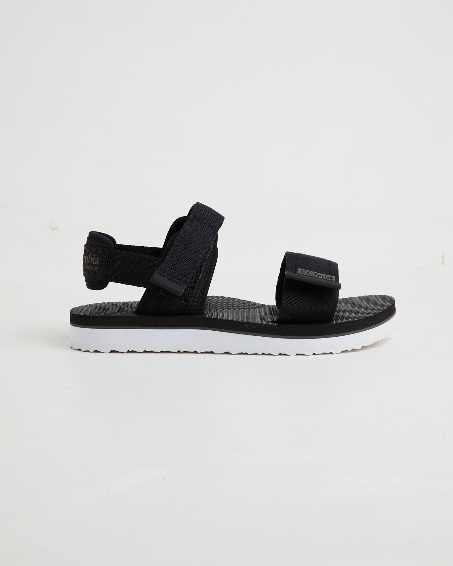 Via Sandals in Black/White