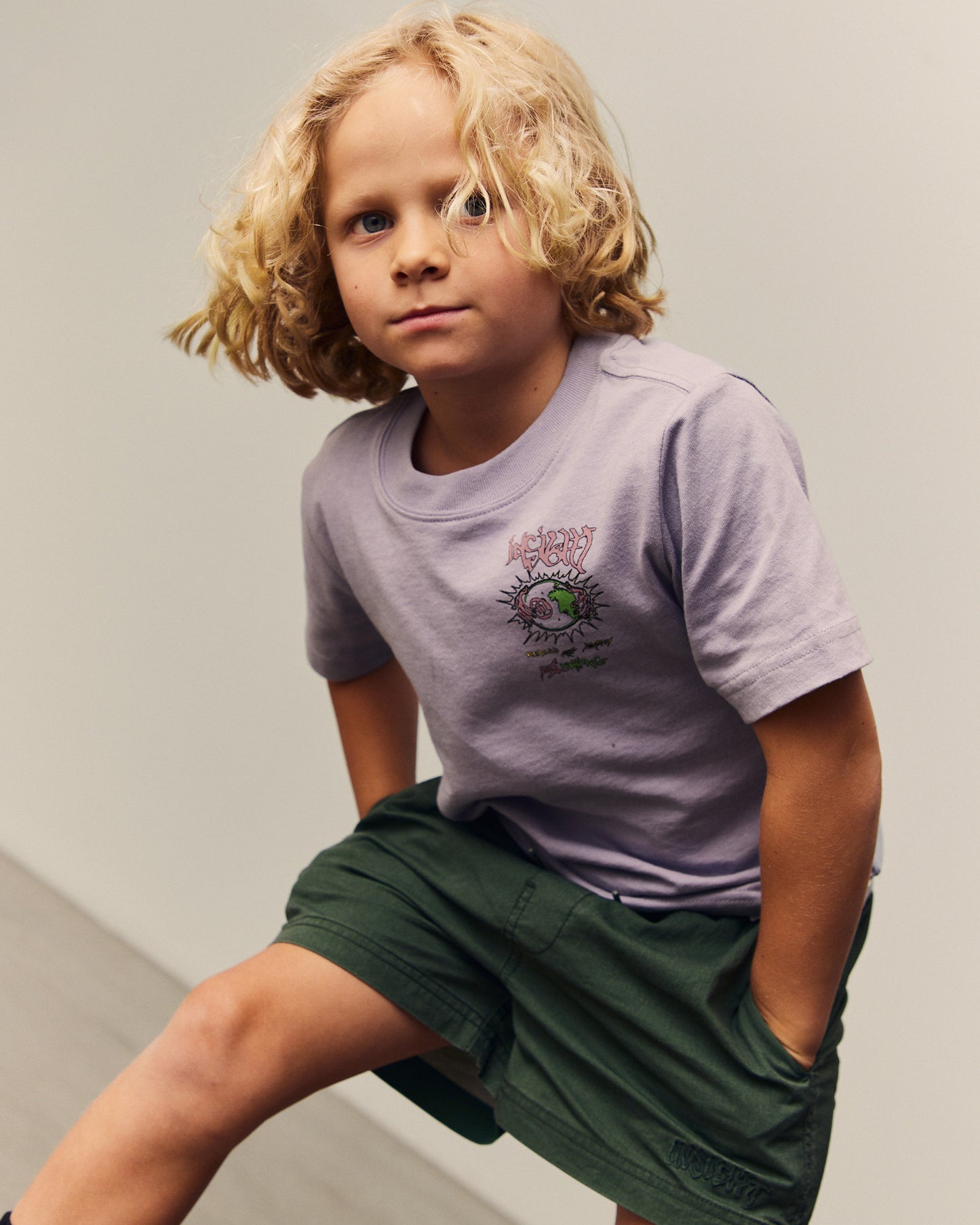 Boys 51 Short Sleeve T-Shirt in Lavender