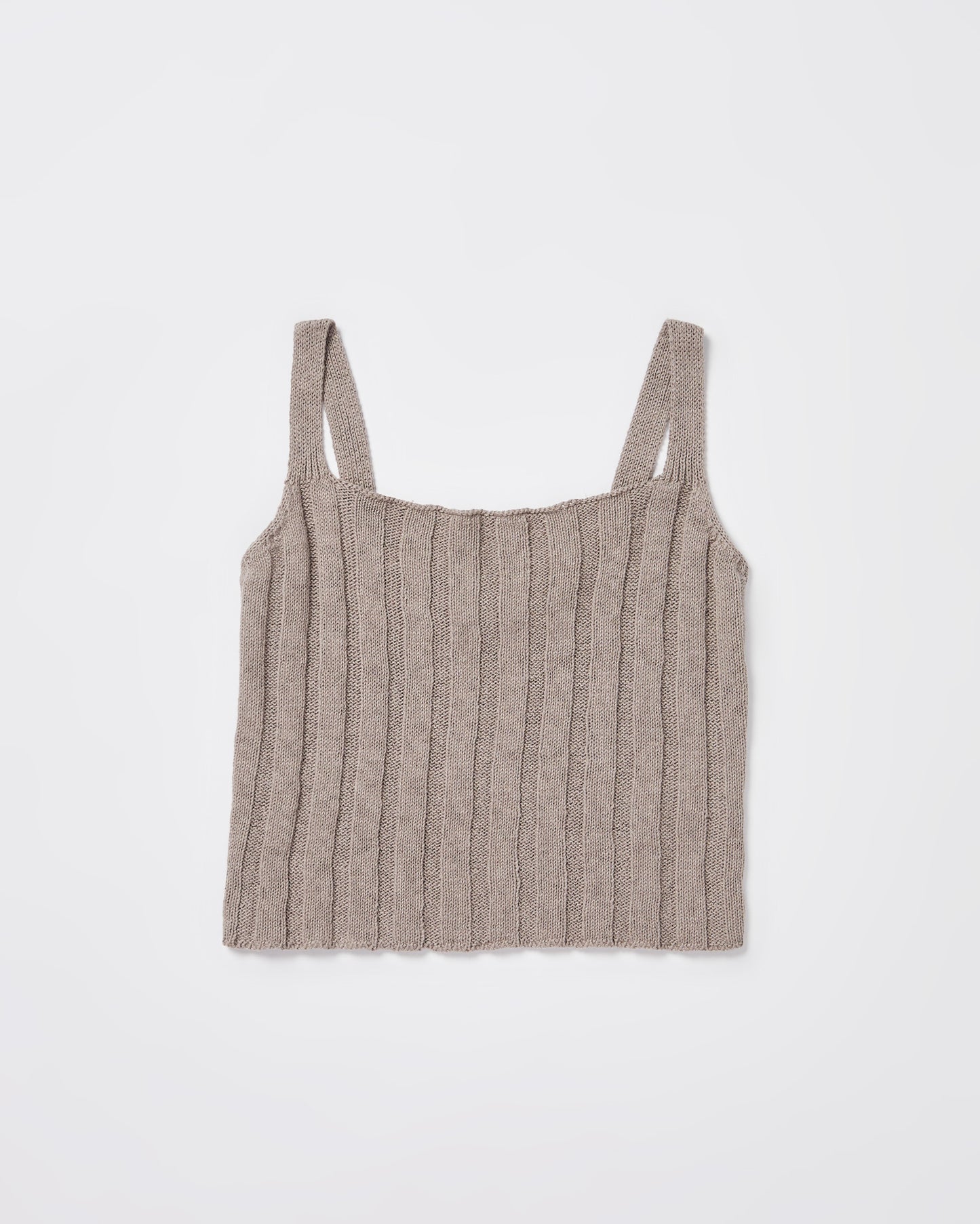 Teen Girls Bambi Knit Tank Top in Mushroom Brown