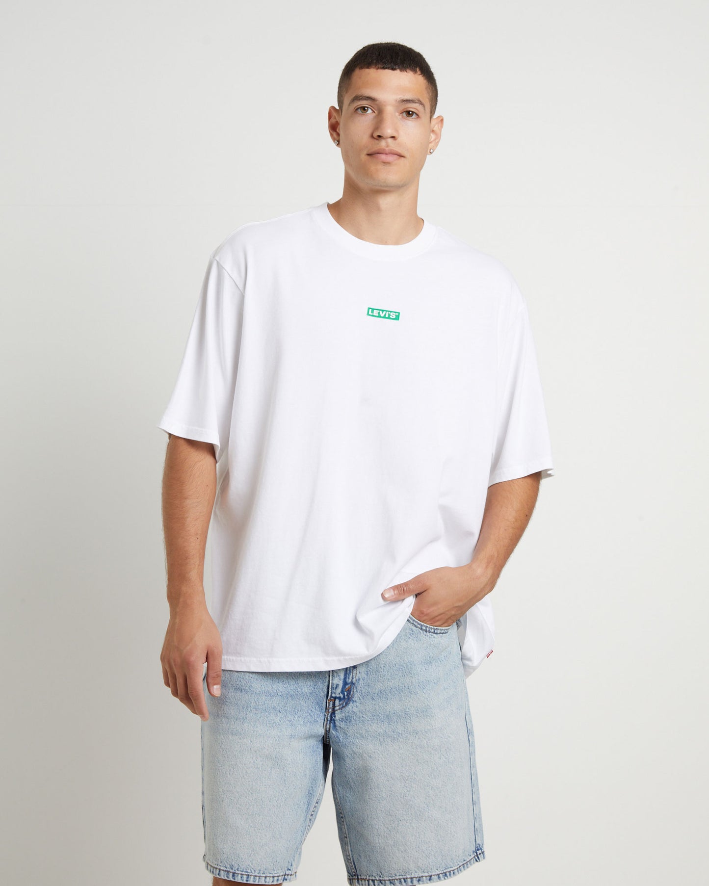 Half Sleeve Baby Tab T-Shirt in Bright White