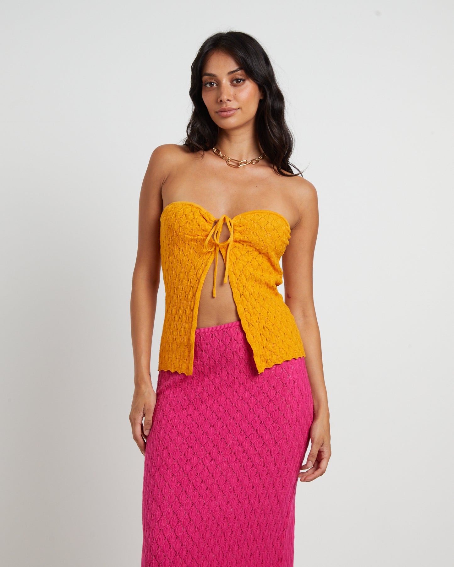 Josie Crochettie Front Top in Mango