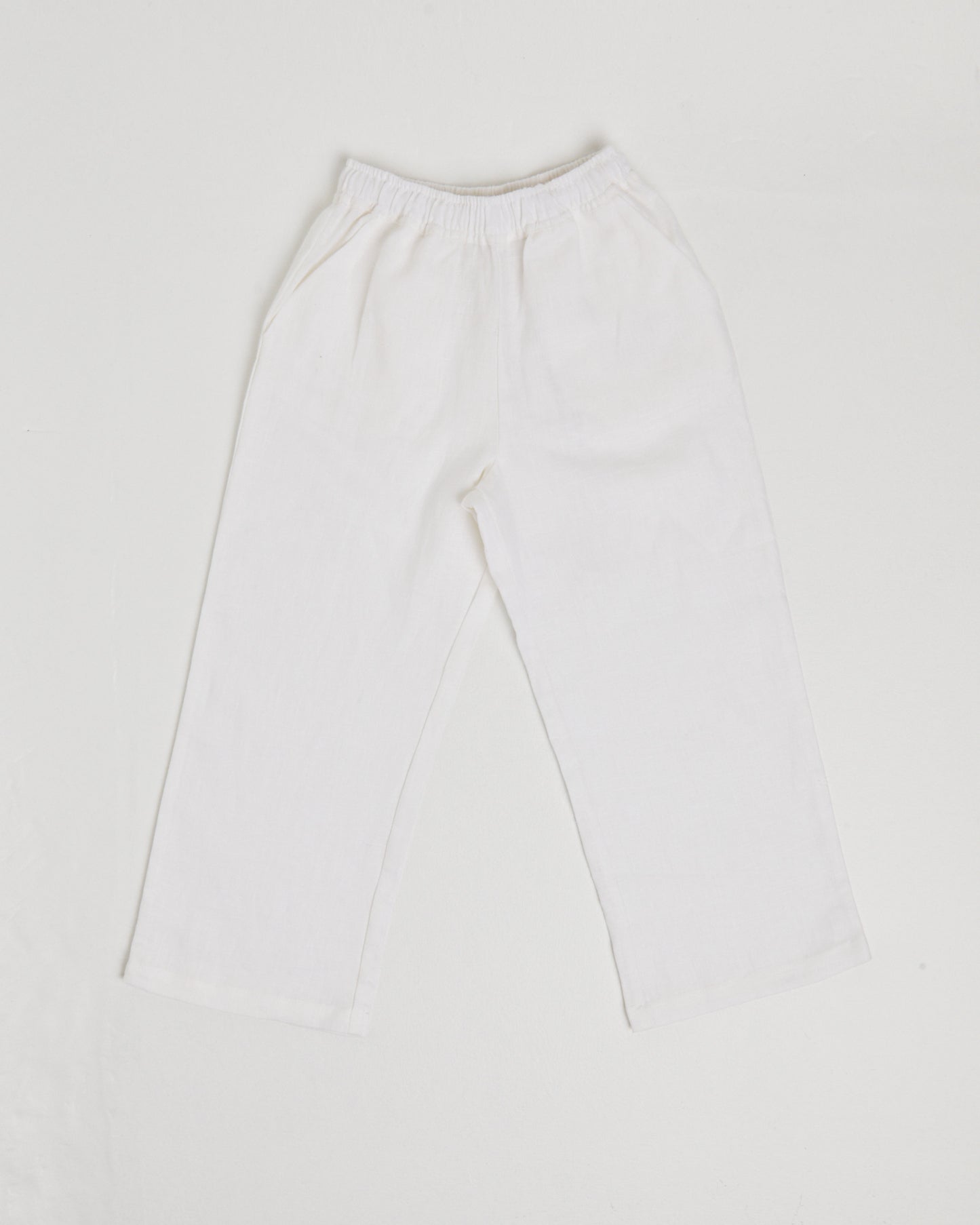 Girls Kai Linen Draw Pants White