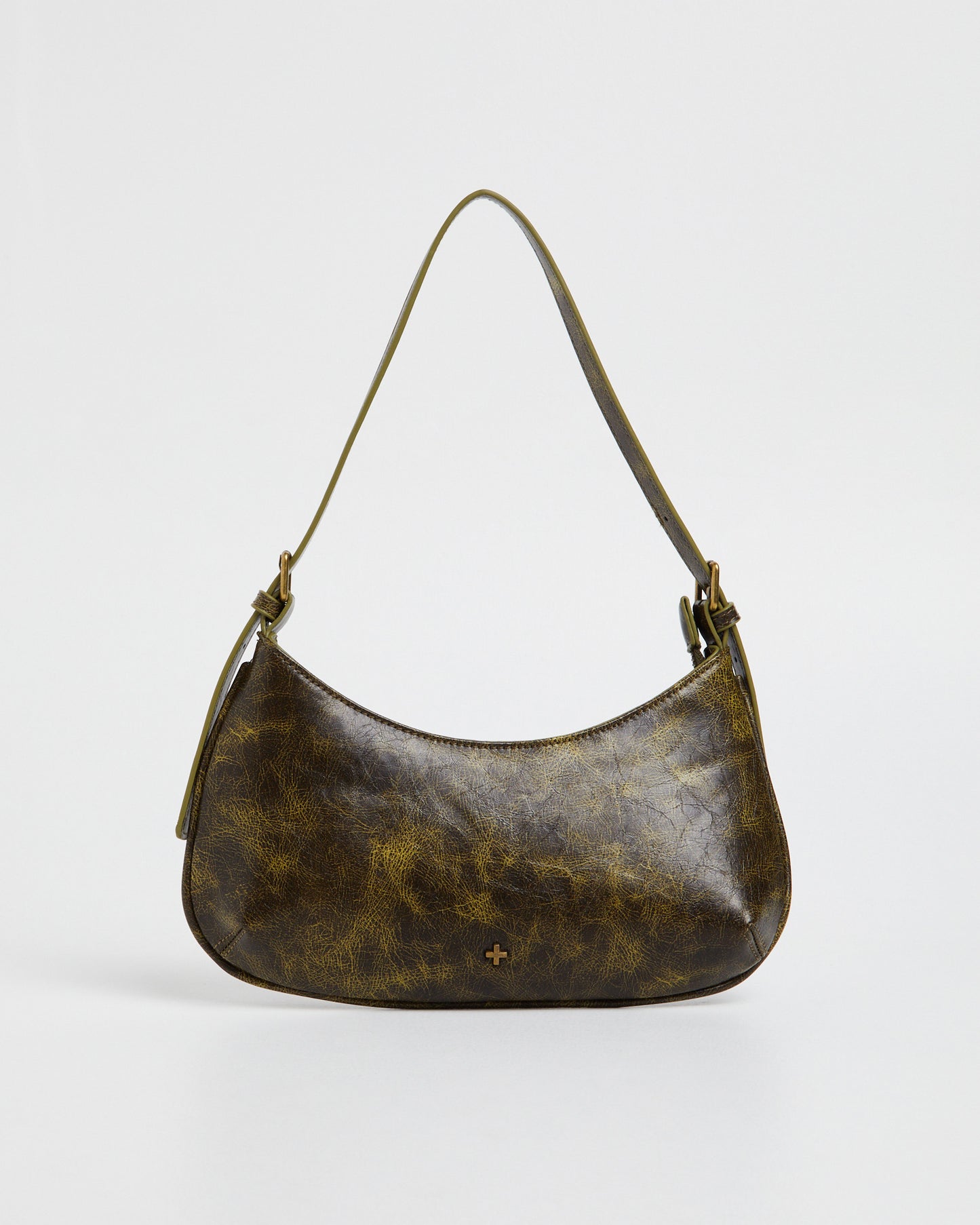 Cari Shoulder Bag Green Distressed
