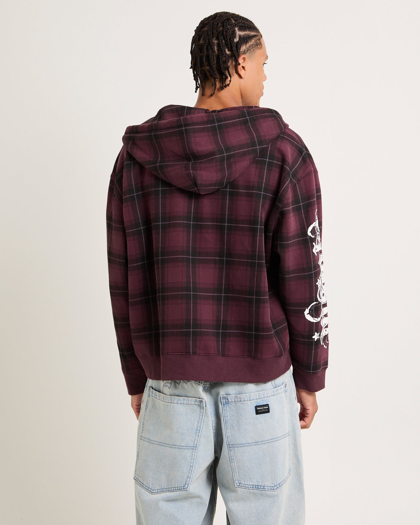 Yard Check Zip Through Hoodie