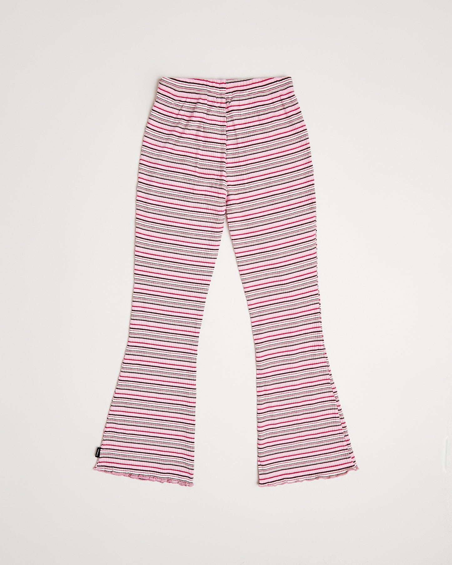 Charlotte Striped Ribbed Flare Pants