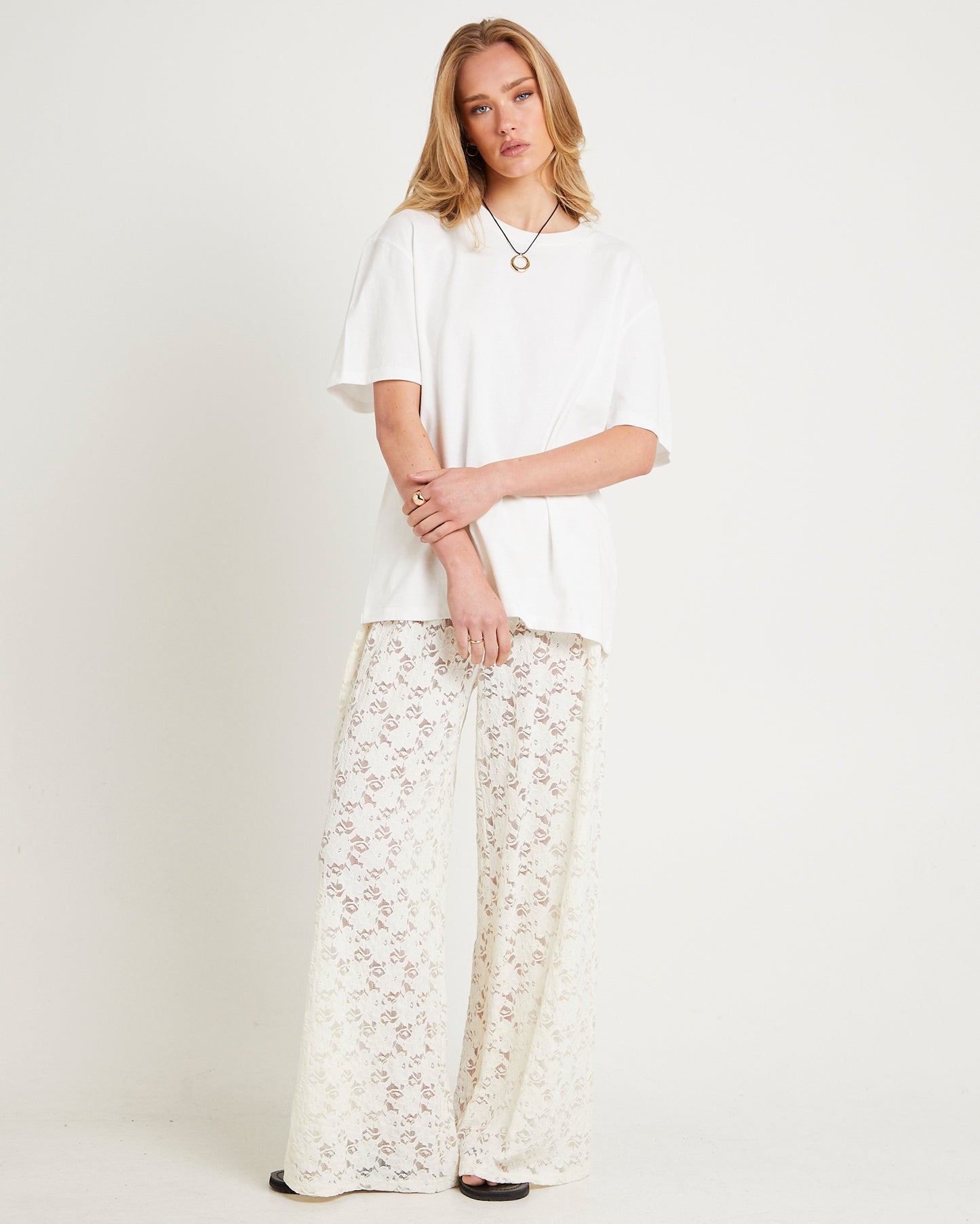 Jasmine Lace Relaxed Pants