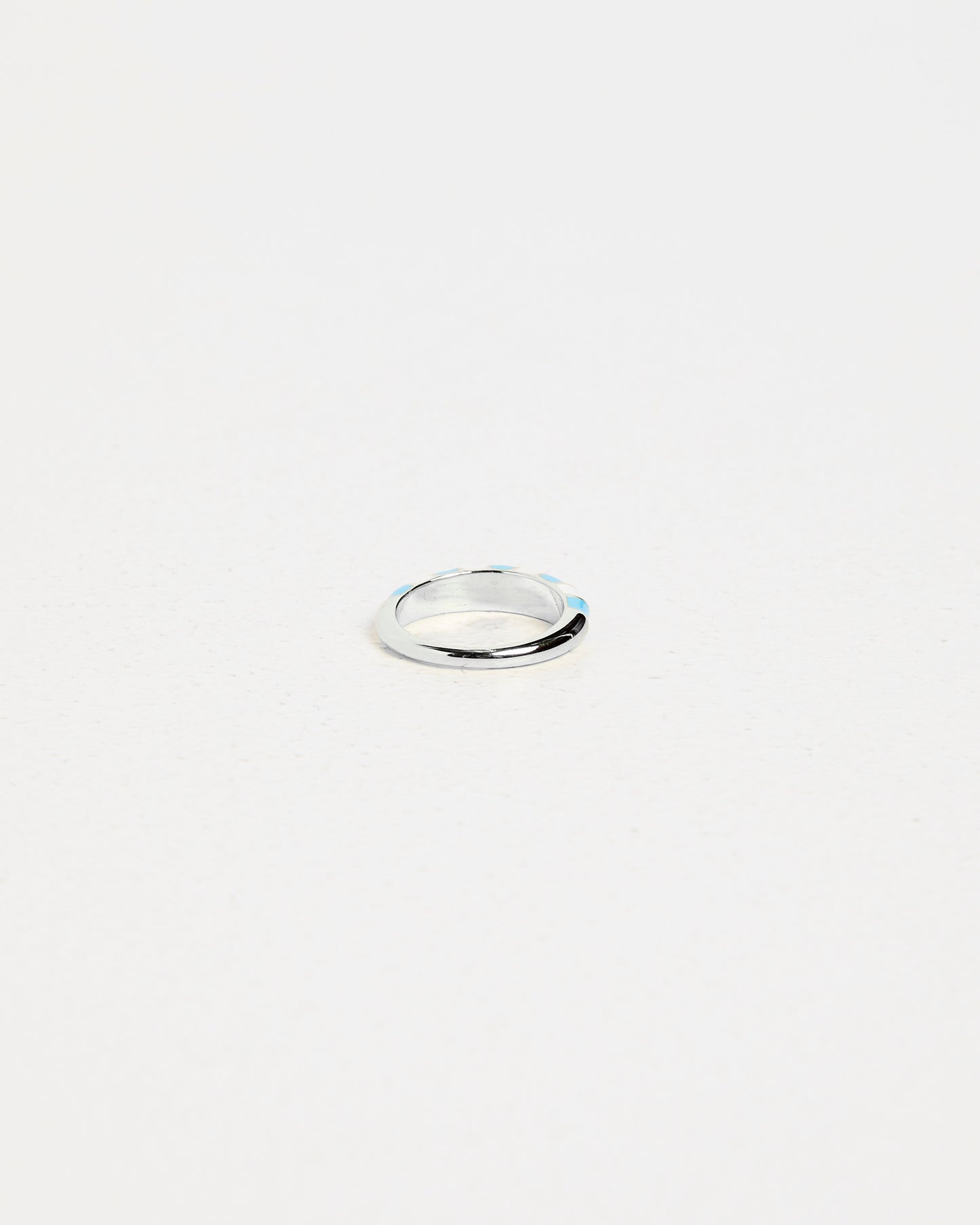 Striped Enamel Gold Ring