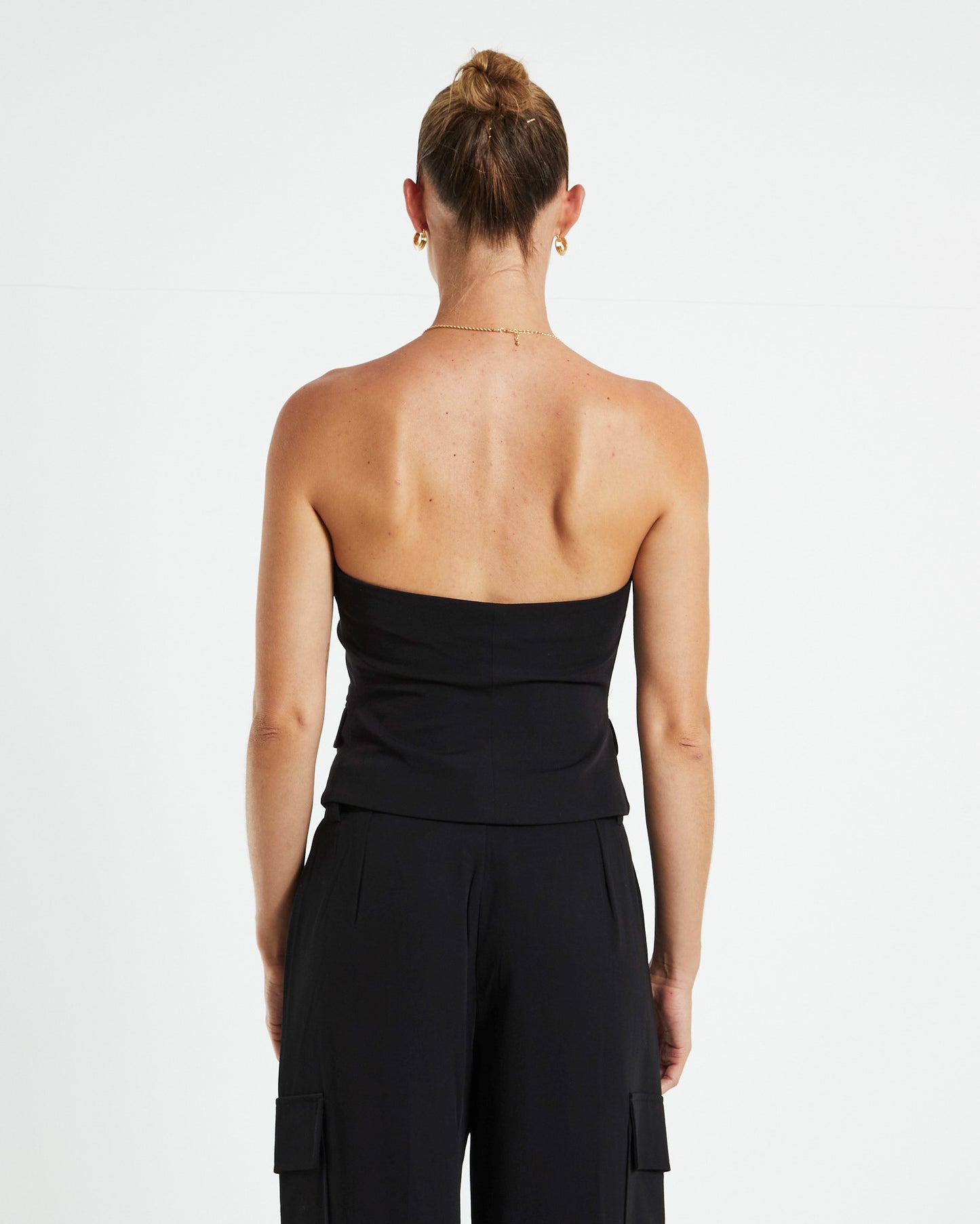 Brooklyn Strapless Vest Black