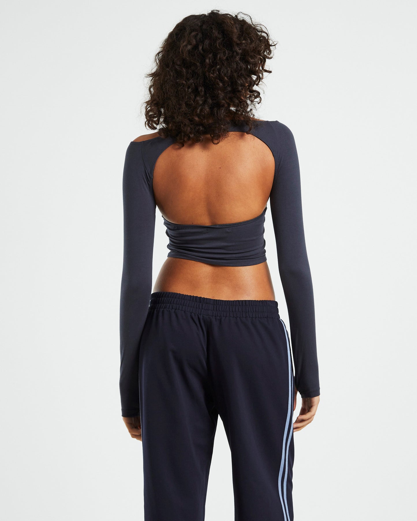 Brandy Long Sleeve Top Ocean Storm Grey