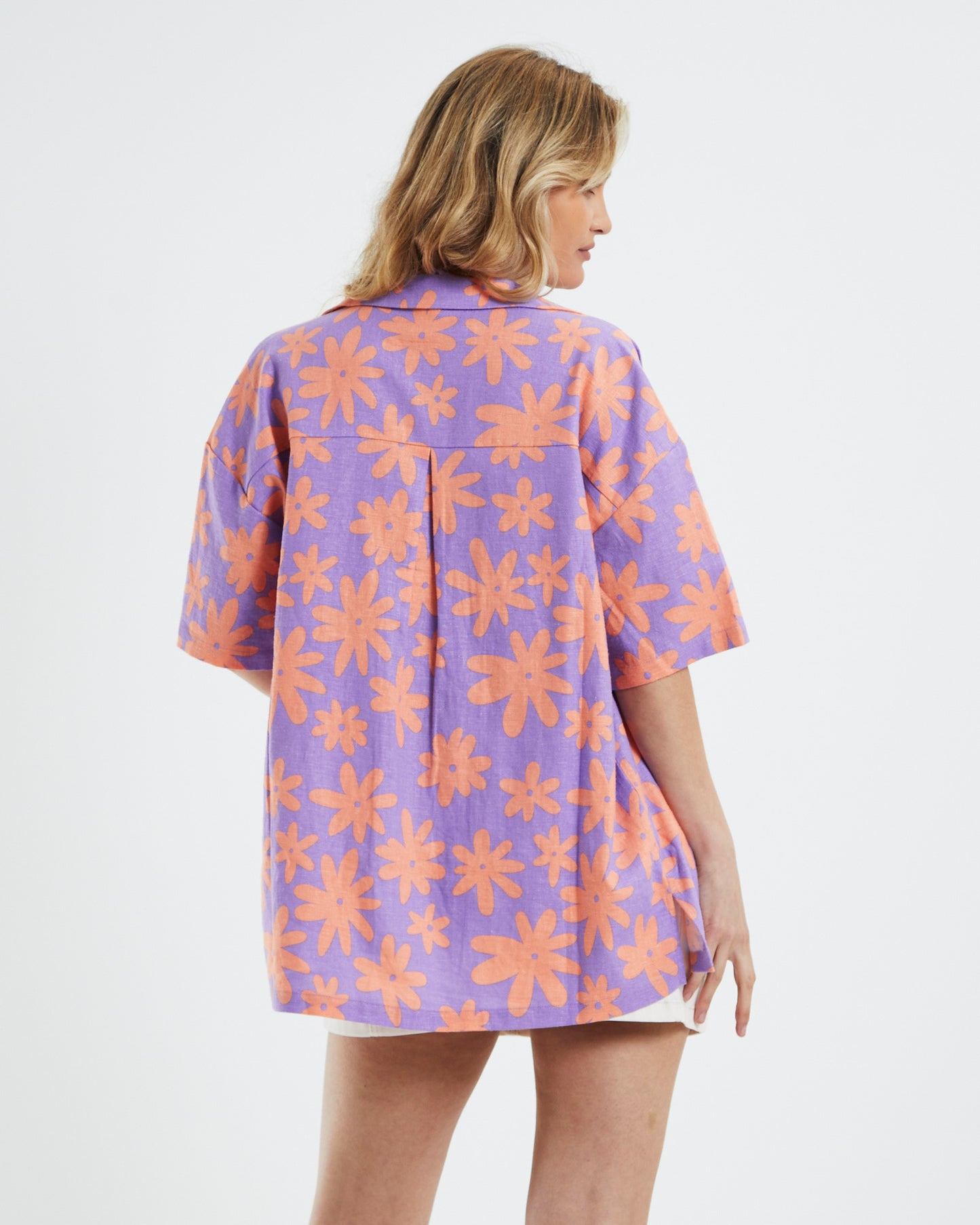 Leanna Happy Place Aloha Shirt Purple