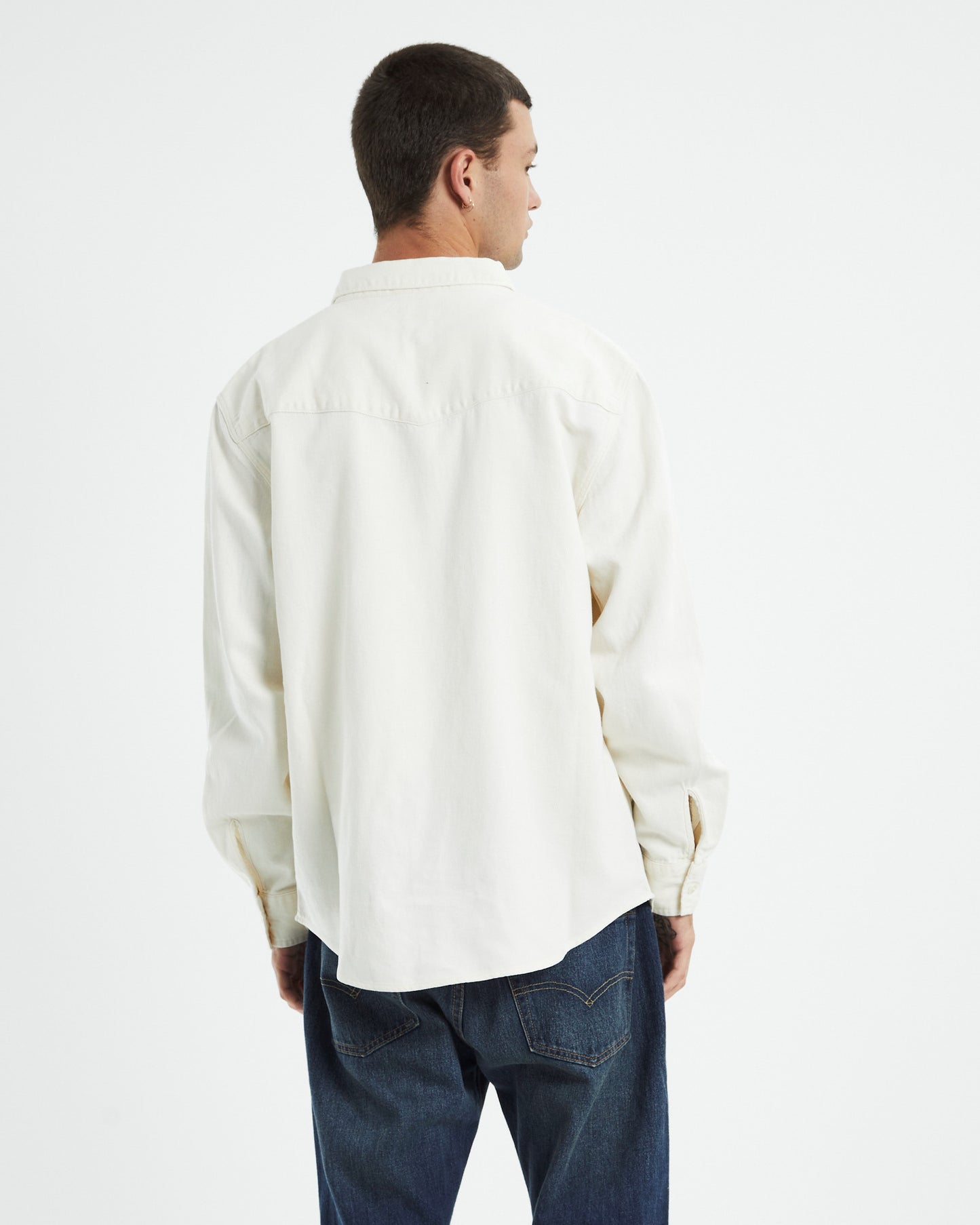 Relaxed Fit Western Shirt Fresh Ecru