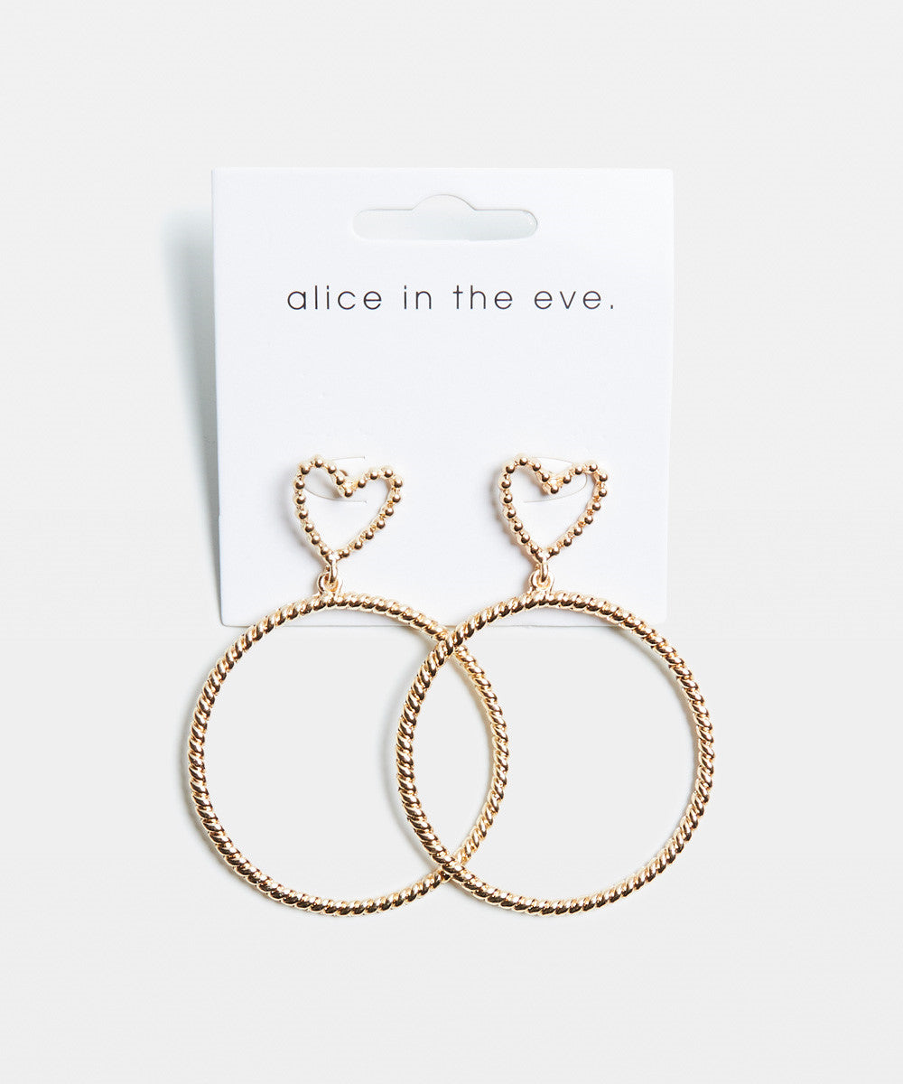 Obsession Micro Heart Hoop Earrgs