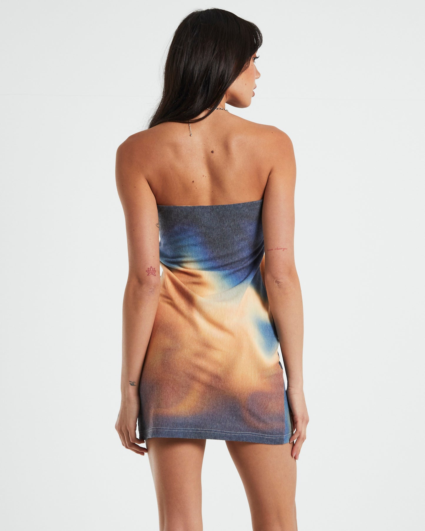 Della Printed Strapless Knit Mini Dress in Assorted