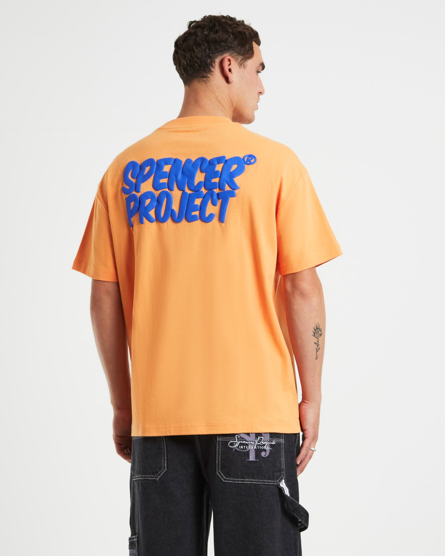 Puffy Short Sleeve T-Shirt in Orange