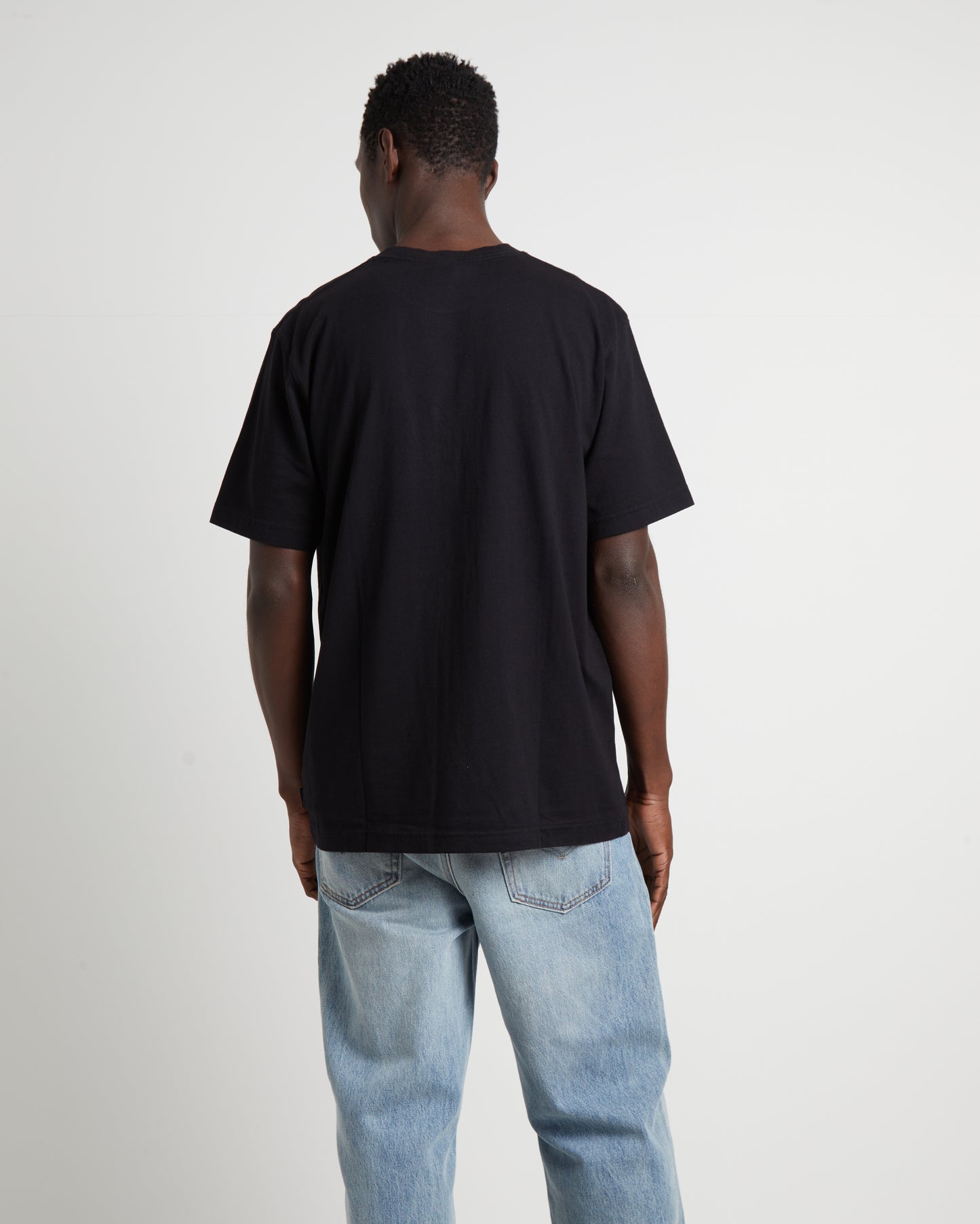 Psychedelic Retro Fit Short Sleeve T-Shirt in Black