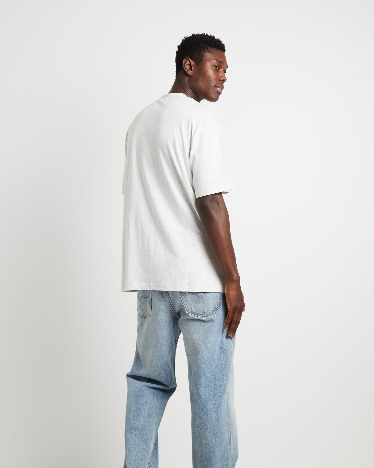 Suns Abstract Short Sleeve T-Shirt in Silver Marle