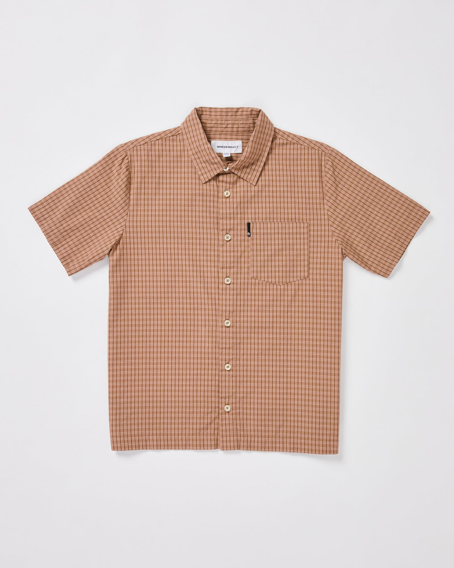 Teen Boys Skate Short Sleeve Shirt in Brown