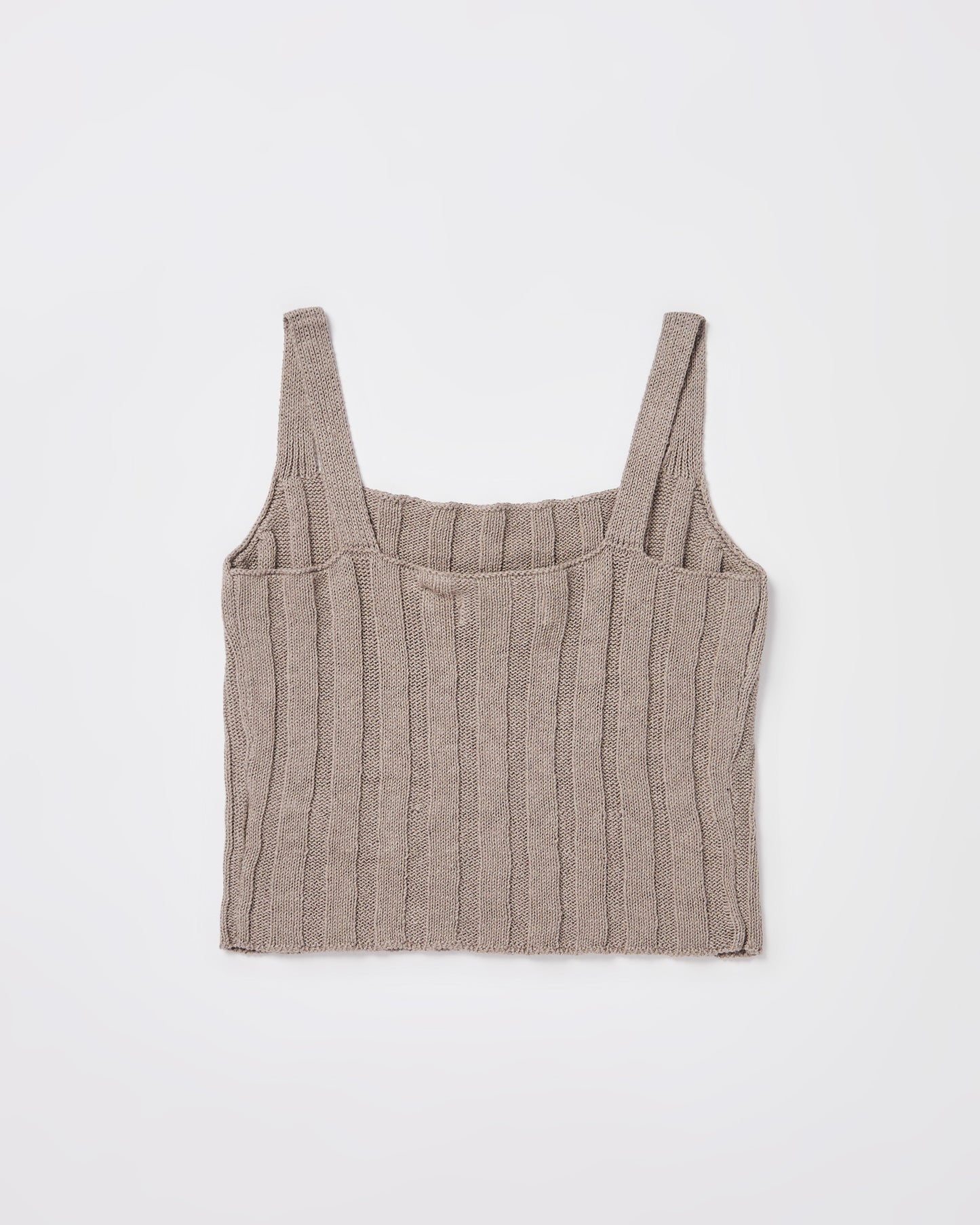 Teen Girls Bambi Knit Tank Top in Mushroom Brown