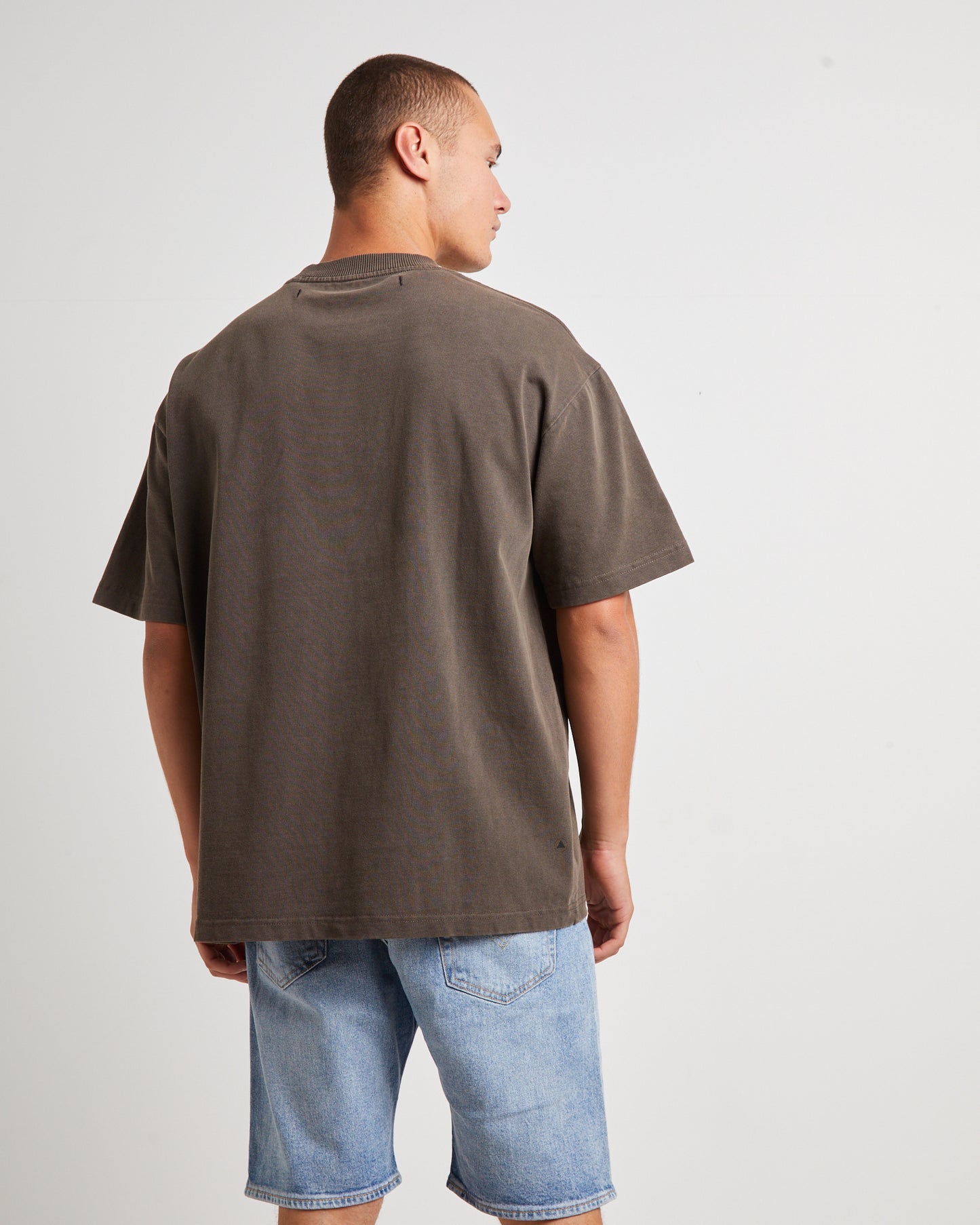 Warped Short Sleeve T-Shirt in Umber Brown
