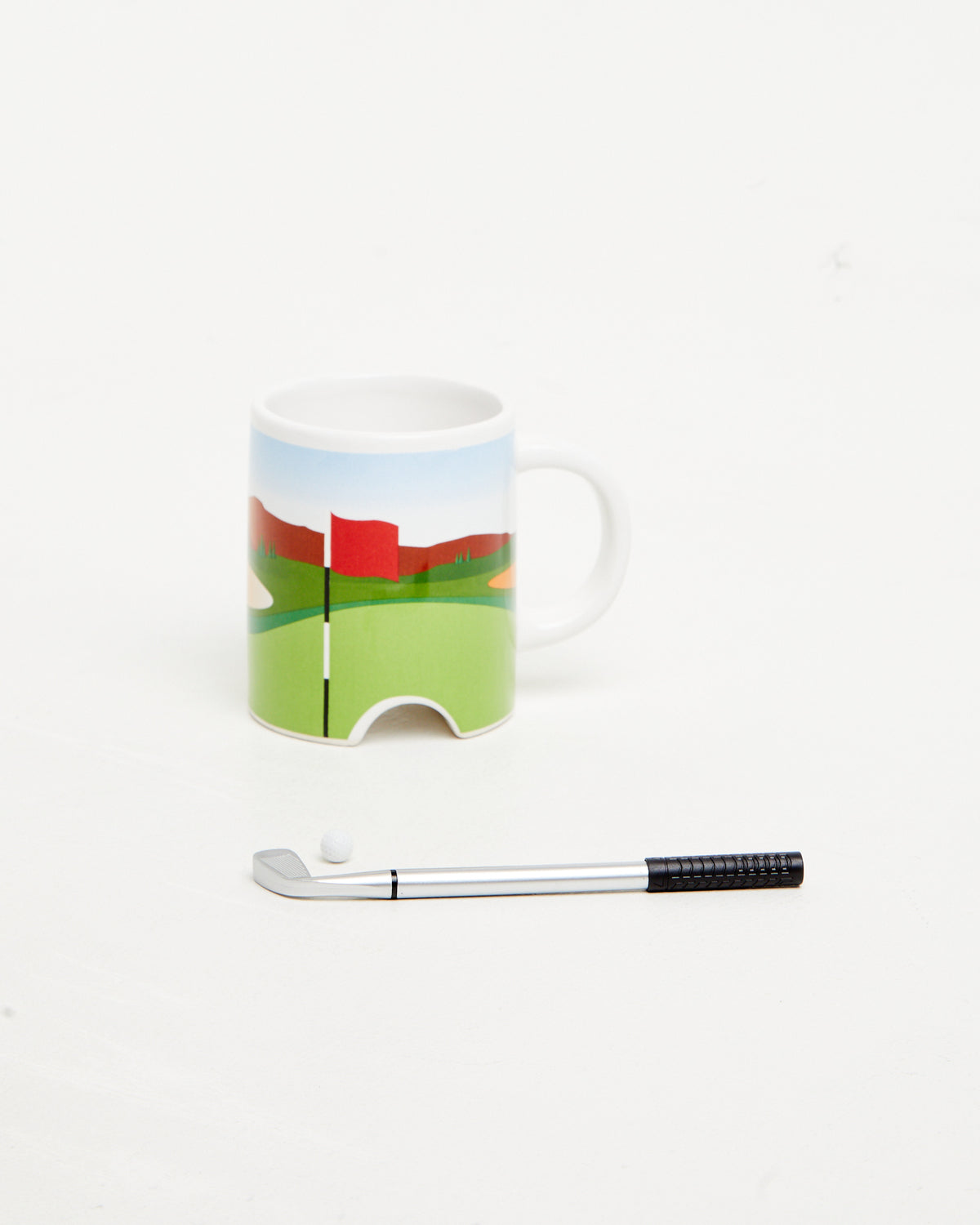 Putter Cup Gold Mug With Pen ASSORTED