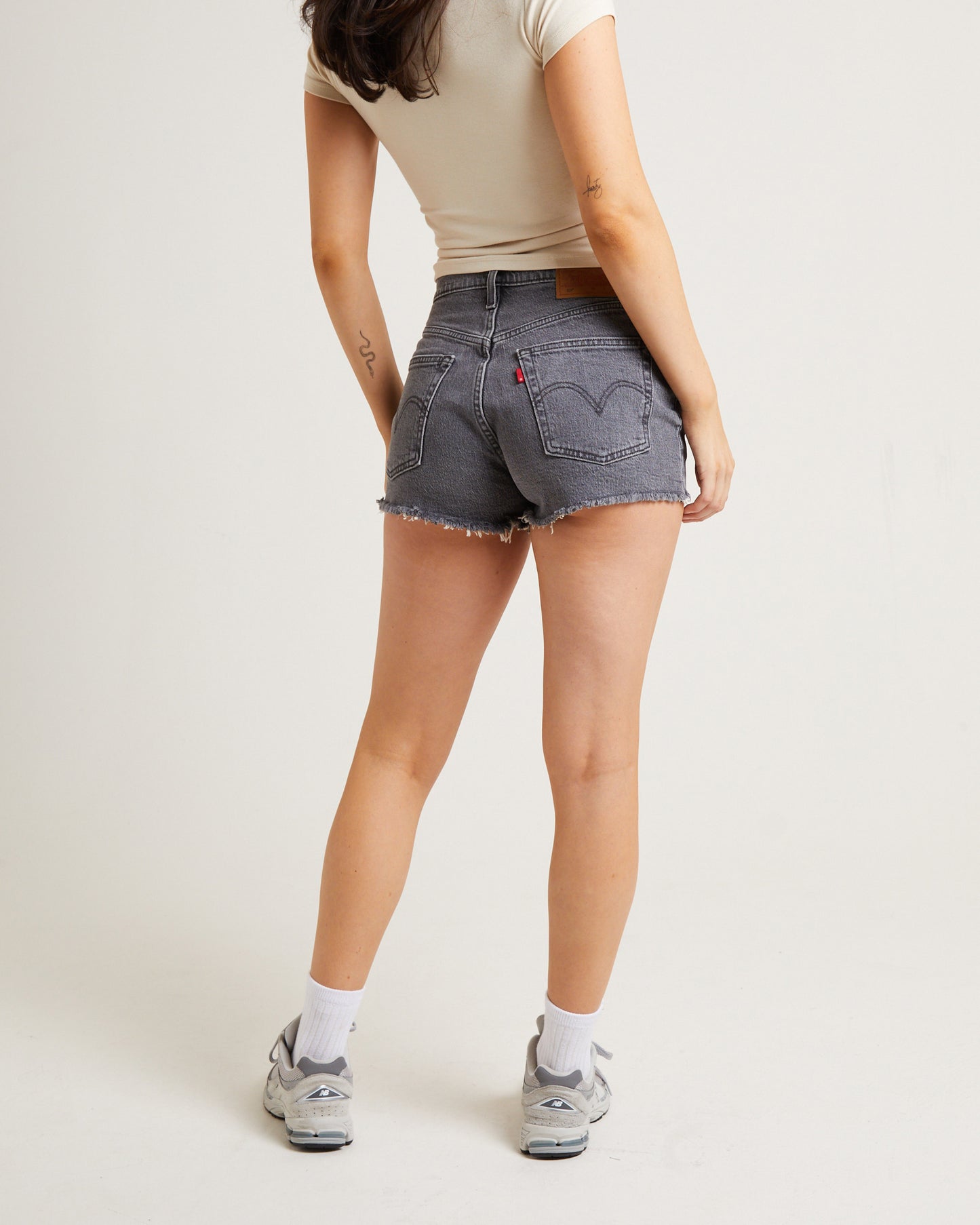 501 Original Denim Mesa Cavi Rise Shorts in Black