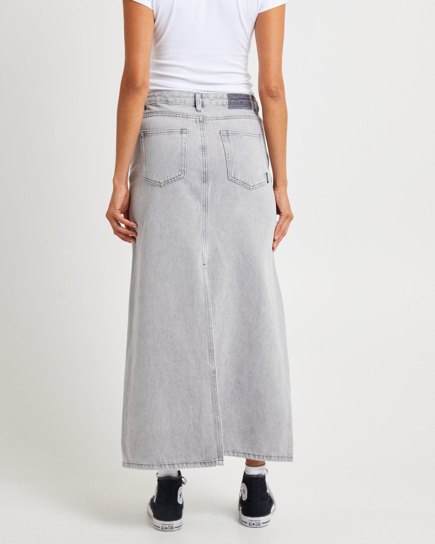 Nala Maxi Denim Skirt Pebble