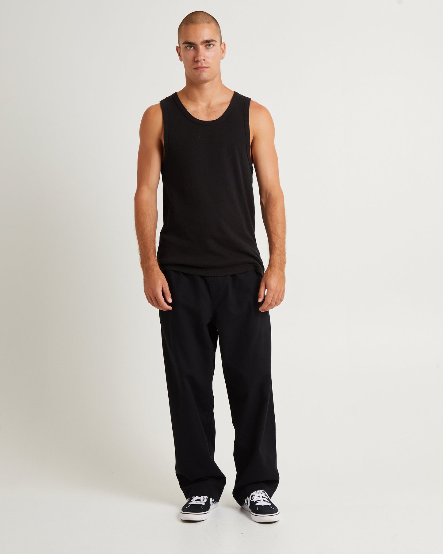 Ninety Eights Recycled Elastic Waist Pants Black