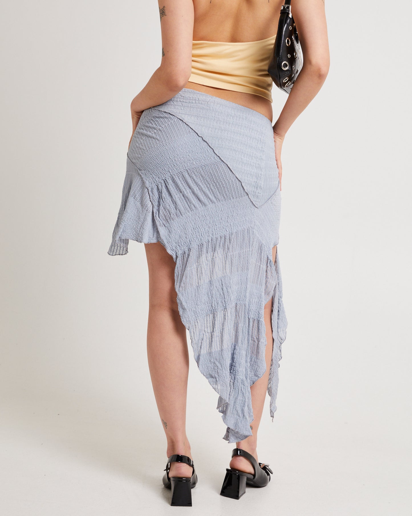 Asym Splice Mini Skirt
