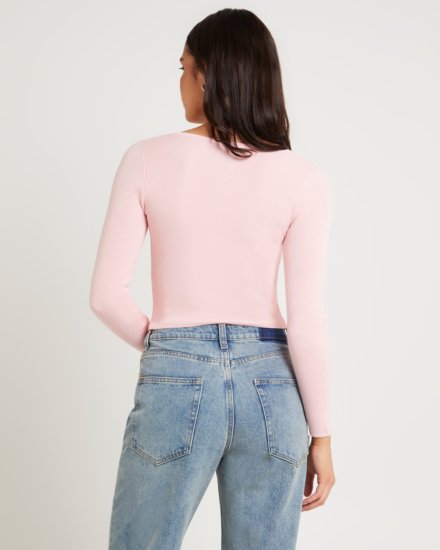 Quinn Hook & Eye Long Sleeve Knit Top