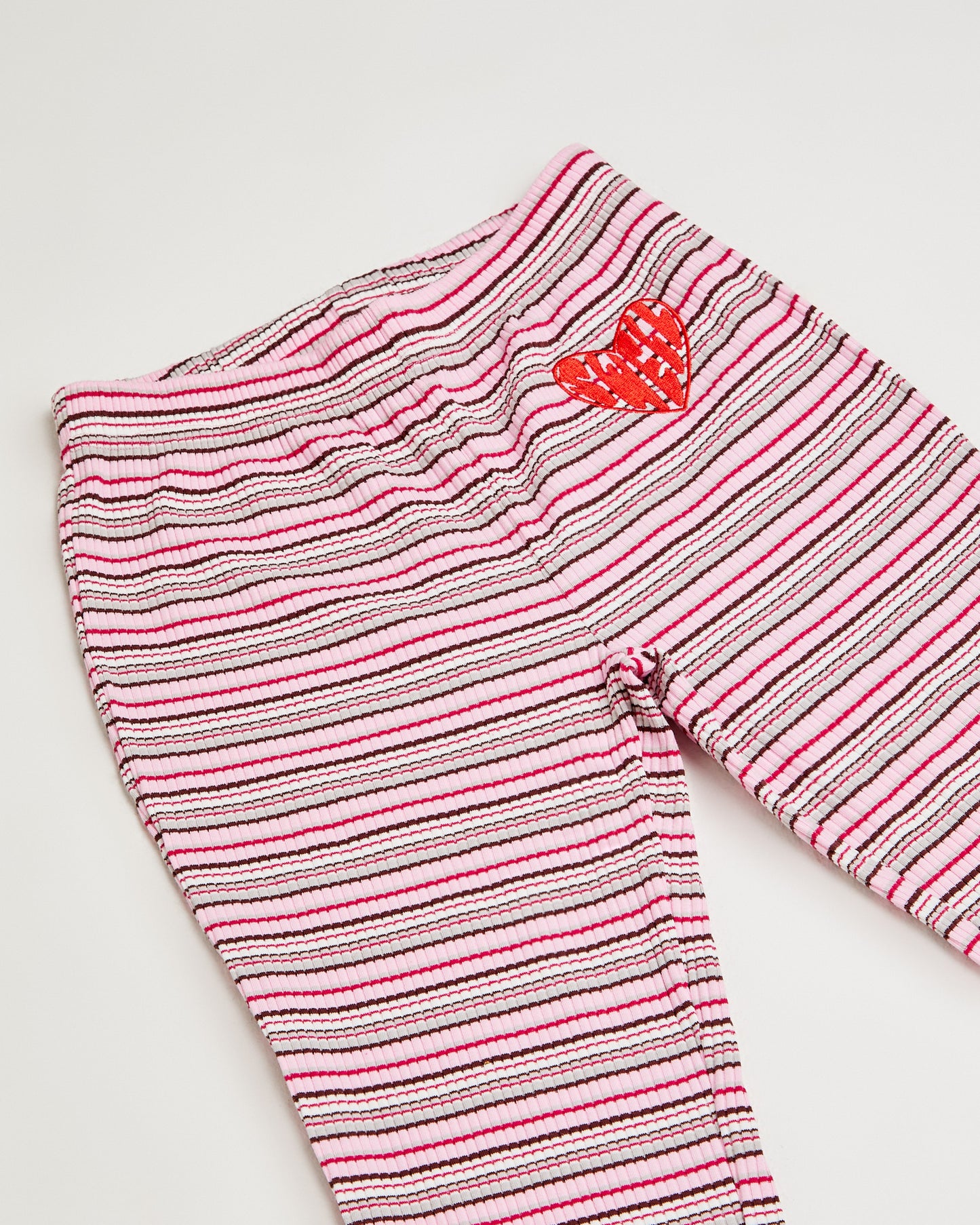 Charlotte Striped Ribbed Flare Pants