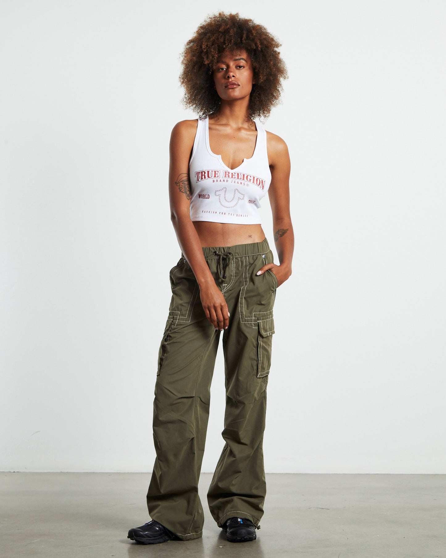 Bobbi Baggy Cargo Pants Kalamata Green