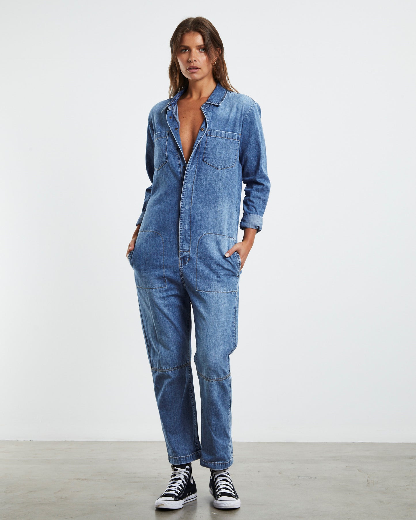 Paradise Utility Jumpsuit Pacifica Blue