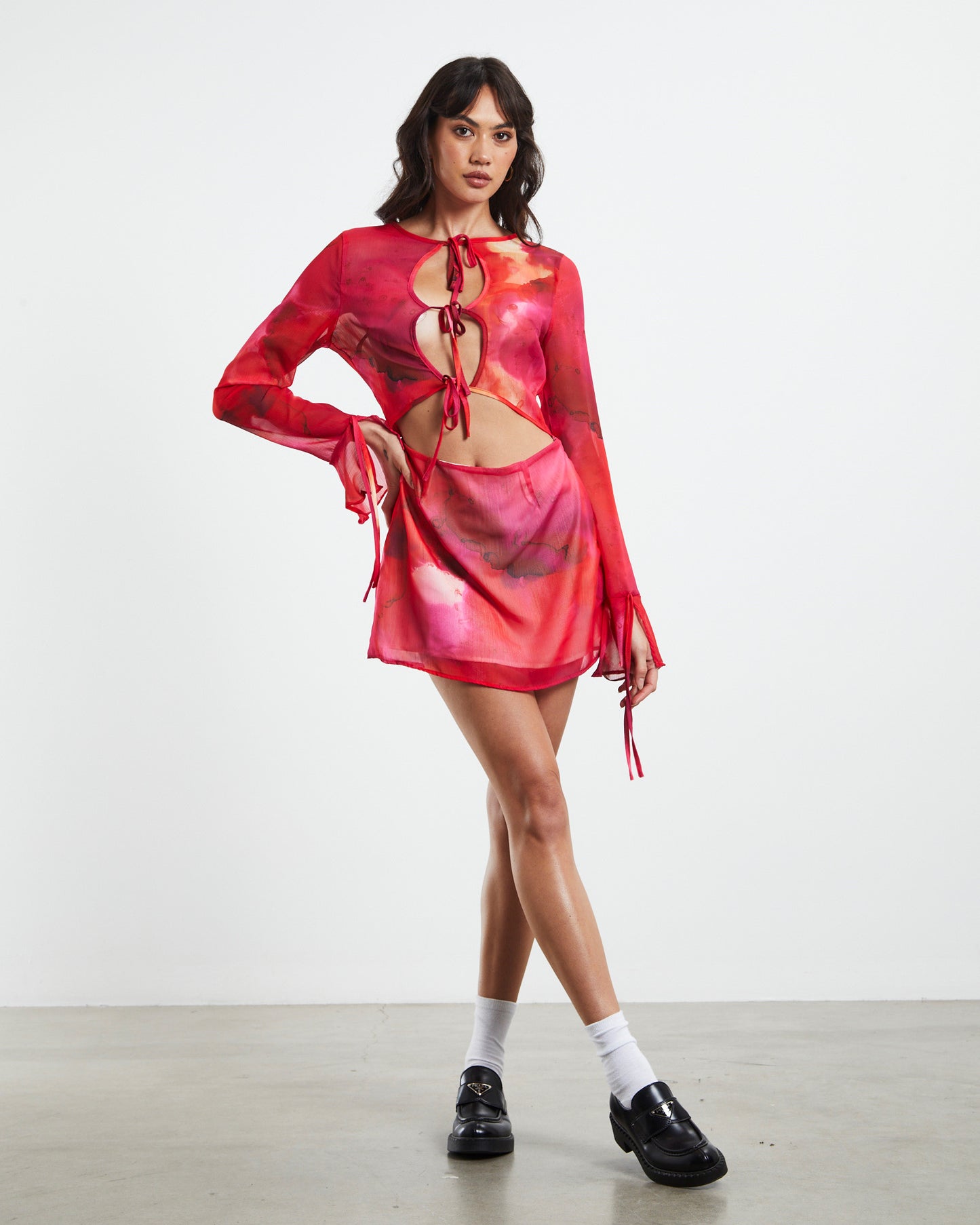 Malibu Dress Pink/Orange