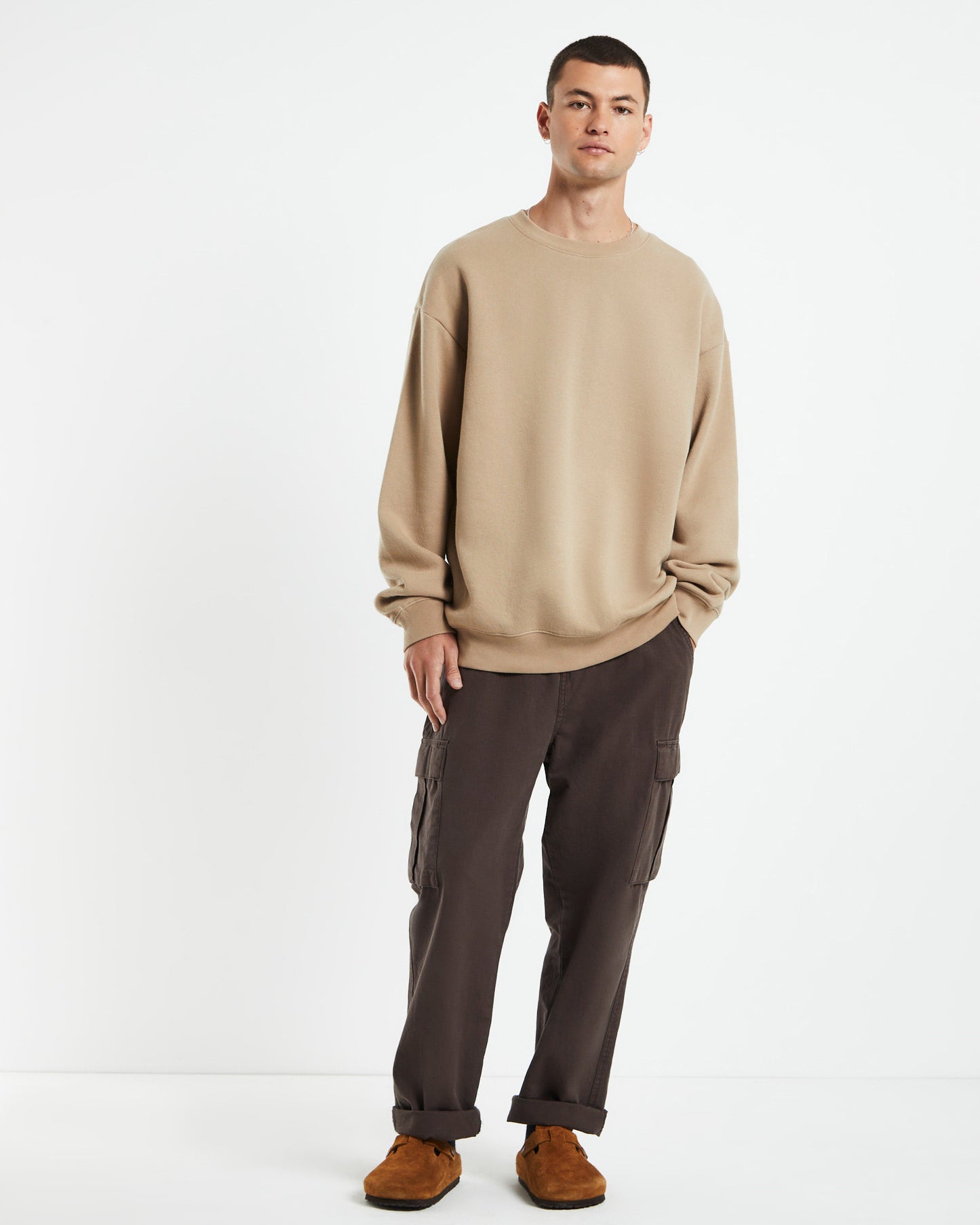 Crew Neck Jumper Tan