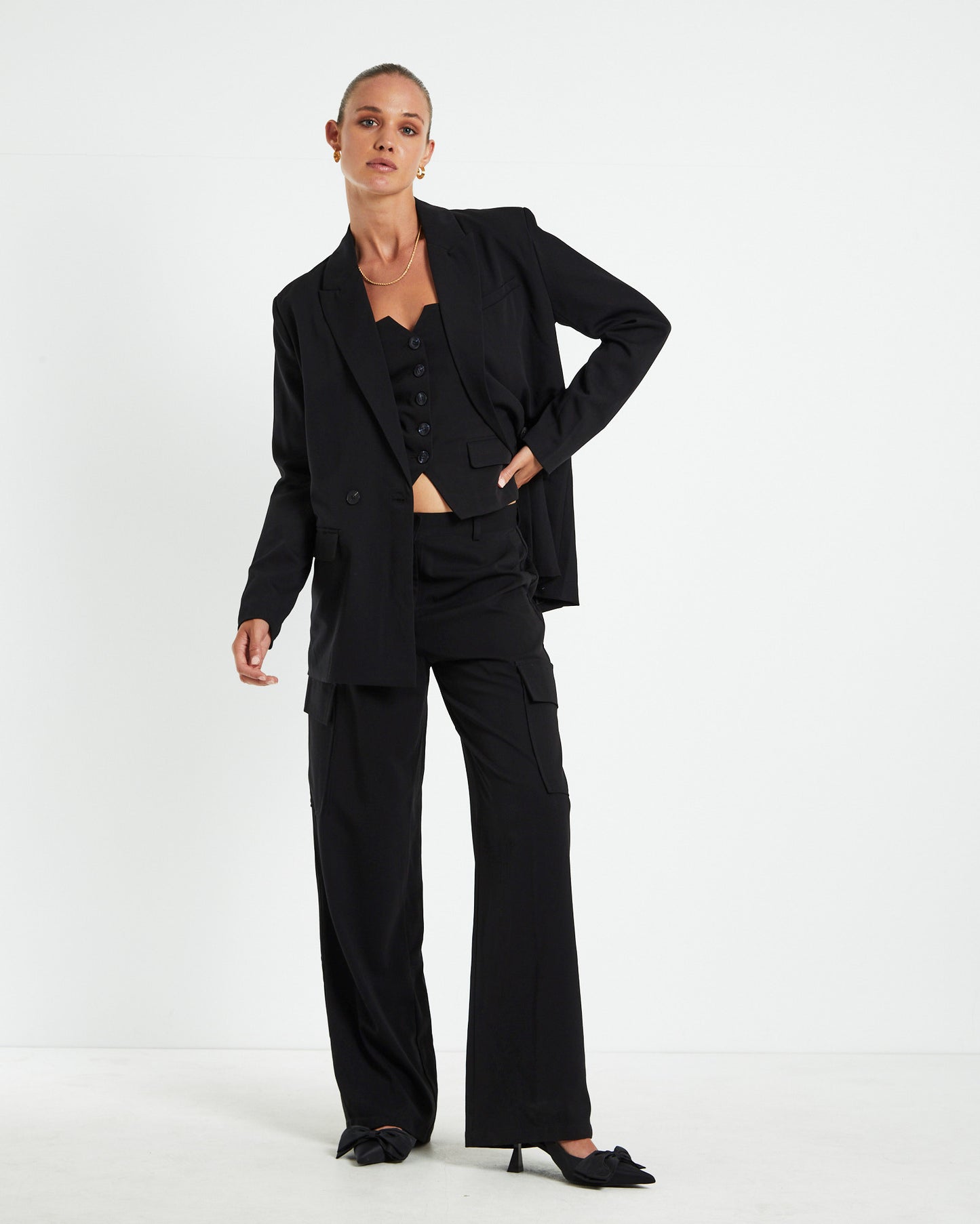 Brooklyn Strapless Vest Black