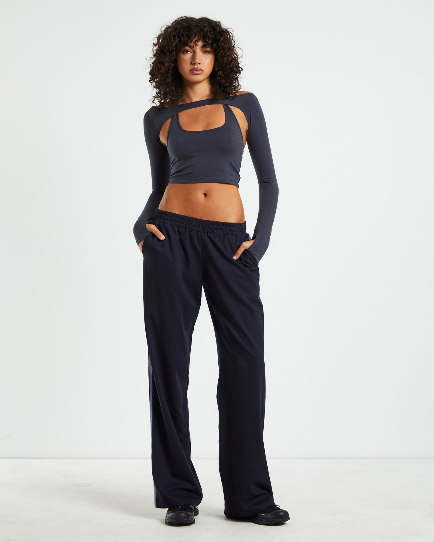 Brandy Long Sleeve Top Ocean Storm Grey