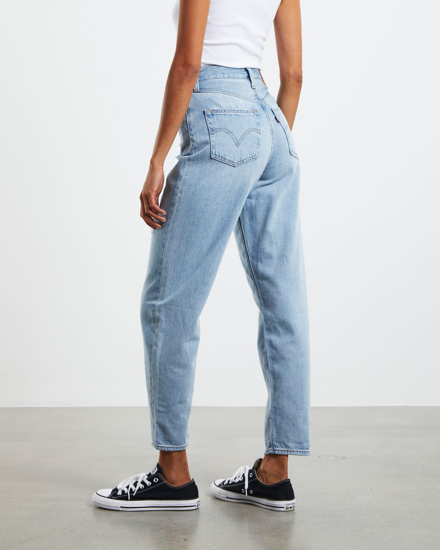 High Loose Taper Jeans Here To Stay Blue